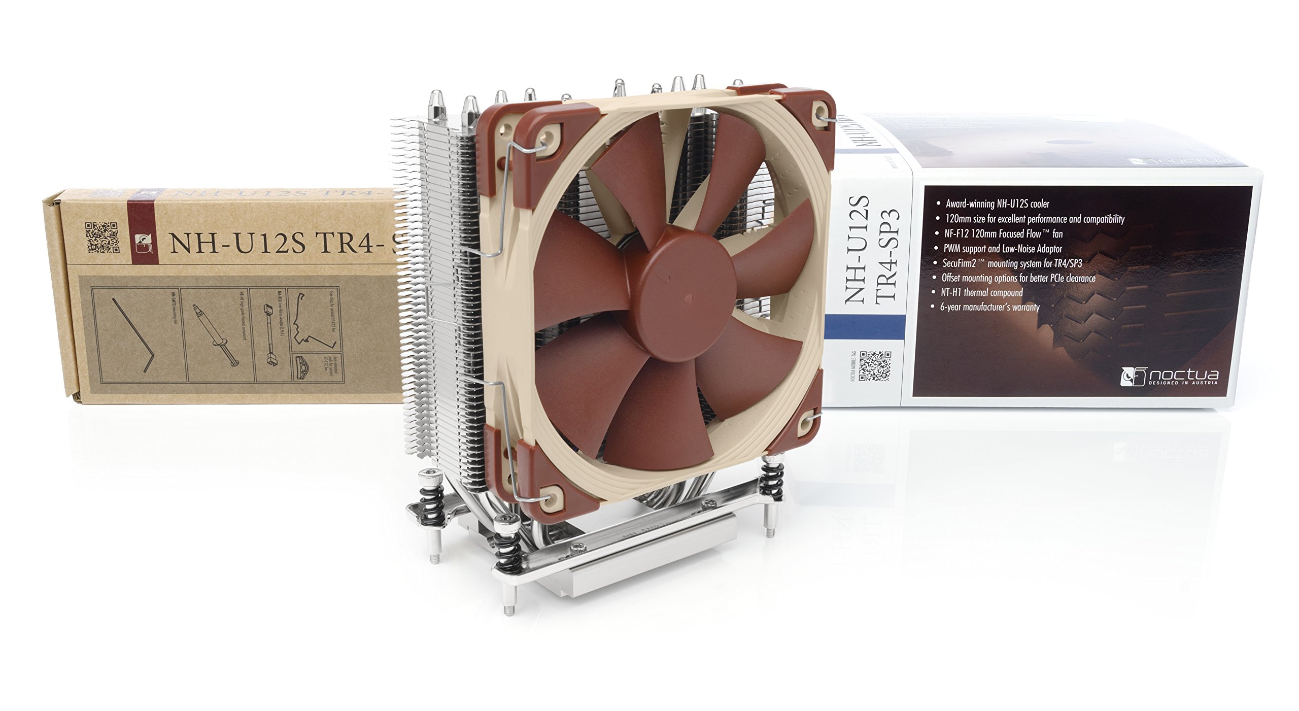 Noctua NH-U12S TR4-SP3, Dissipatore di Calore di Qualità Premium per CPU, sTRX4/TR4/SP3 di AMD (120 mm, Marrone)