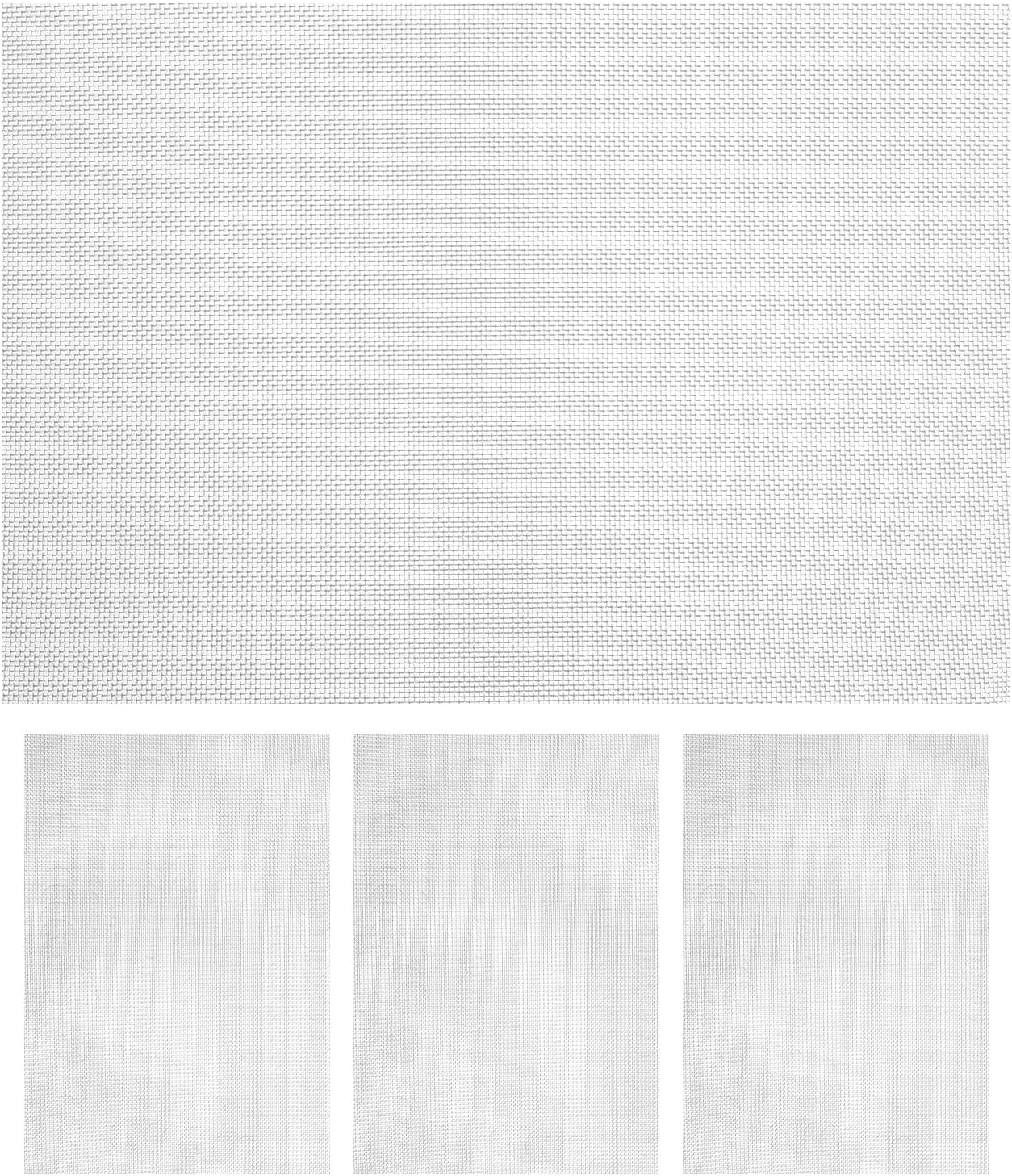 4pcs Seed Sprouting Mats 11.8" x 8.3" Microgreens Tray Mesh Liners Stainless Steel Bottom Pads for Plant Growing Greenhouse Seed Tray (20 Mesh)