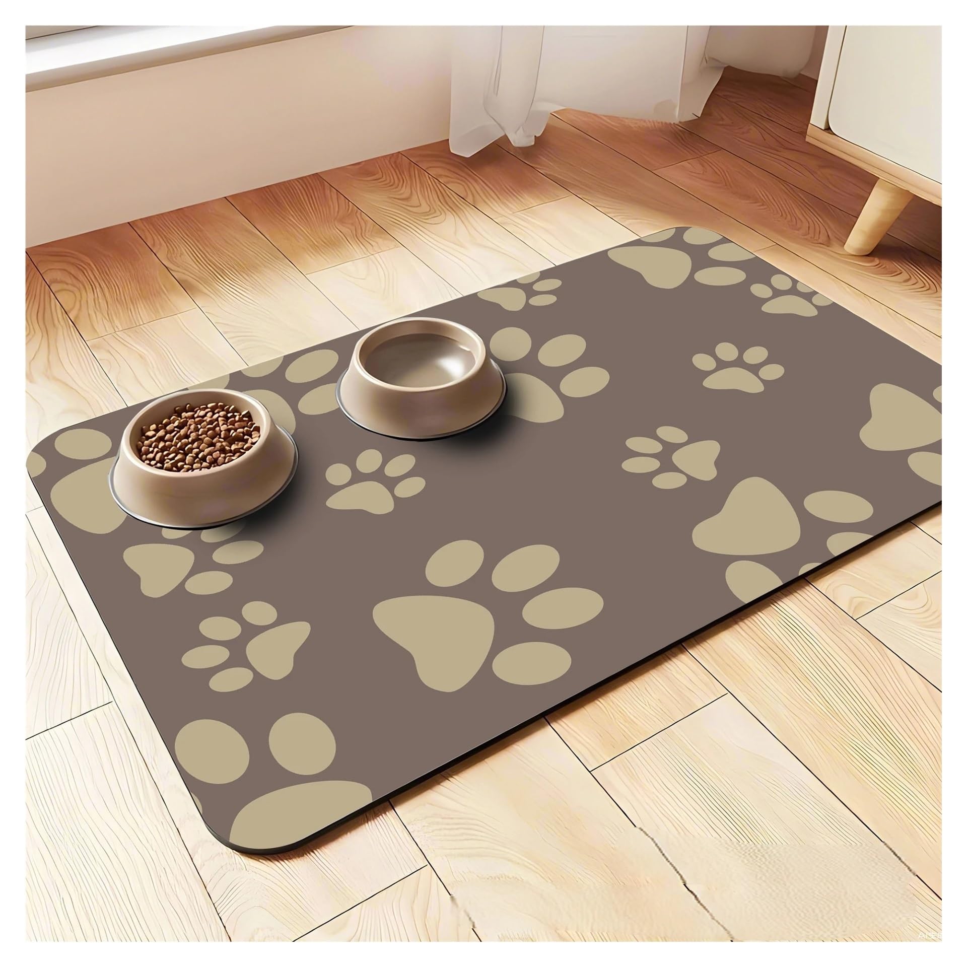 Tapis gamelle chat déco dessins animés pour coin repas propre