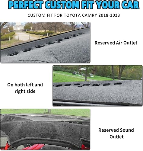 Miniatura 8 de POSAID Cubierta de tablero para Honda Camry 2023 2022 2021 2020 2019 2018 Dash Mat cubierta de salpicadero de alfombra de ajuste personalizado Camry