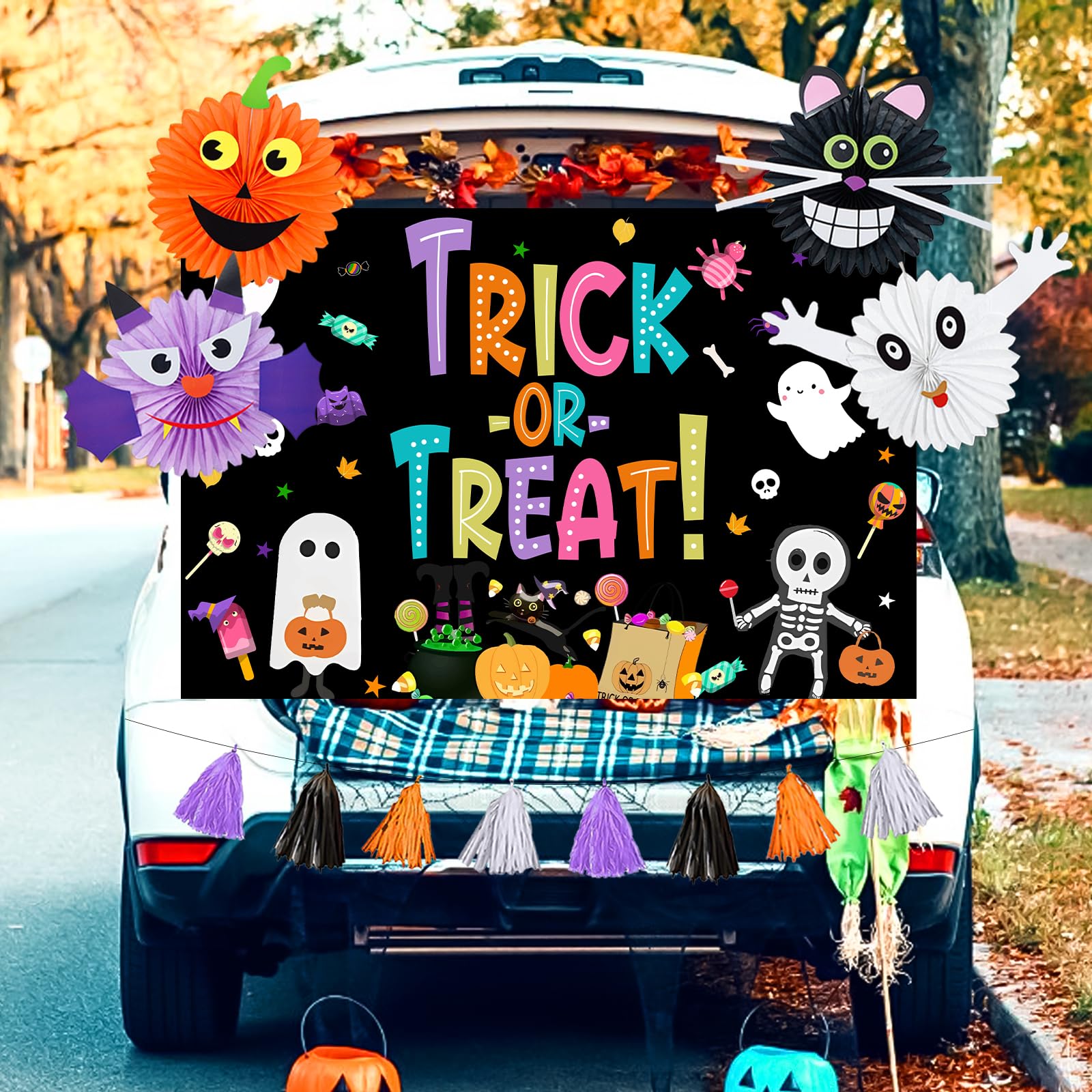 Amazon.co.jp: ハロウィン トランク オア トリート 車の装飾 トリック