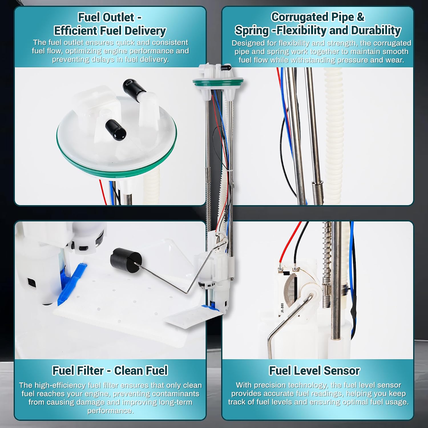 709000662 Fuel Pump Assembly, Compatible With Can-Am Defender 500/500R, HD5, 800/800R, HD8, 1000/HD10 Max, Pro DPS, XT, XTP, XMR, MR, Lone Star 2016-2021, Replaces# 47-1025