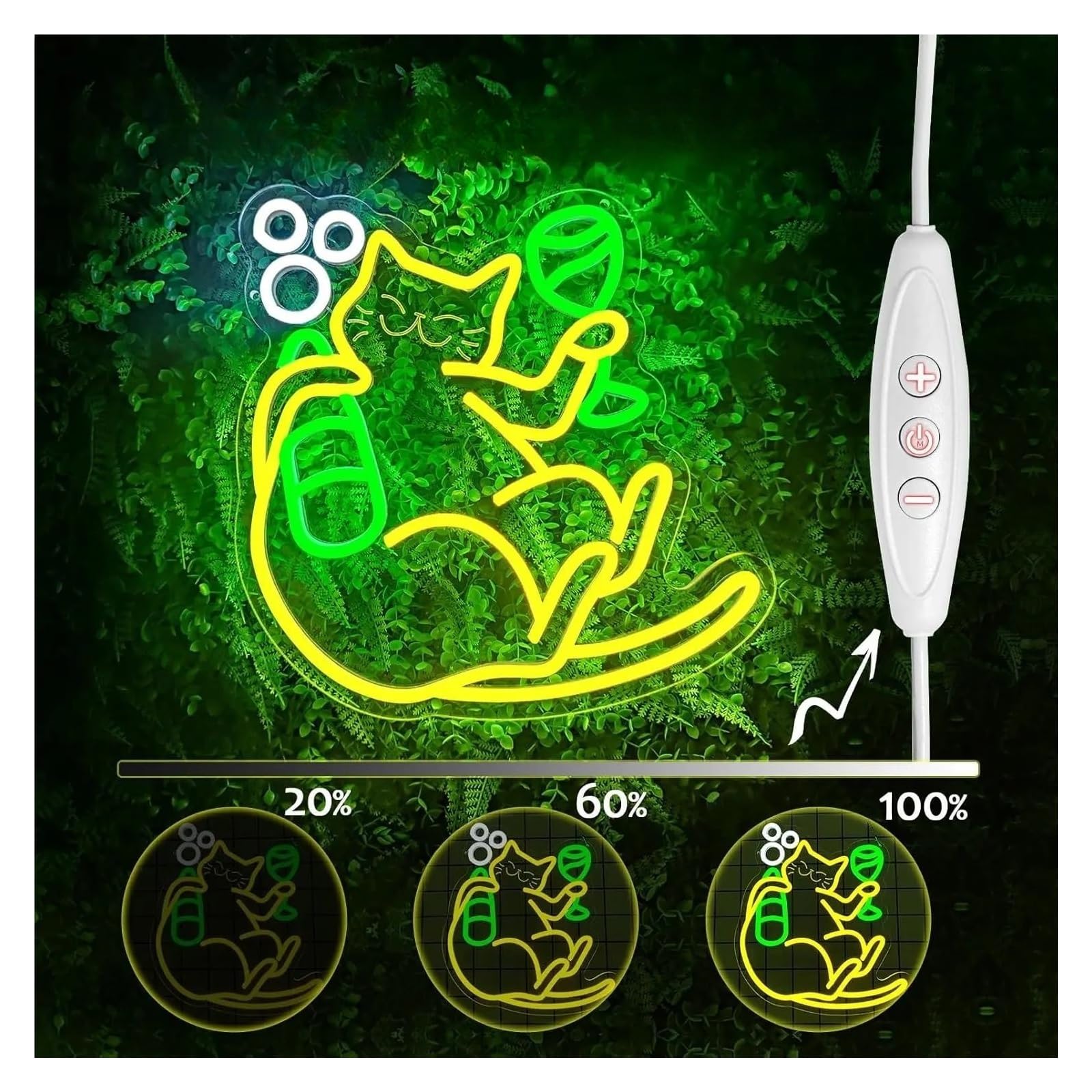 néon signe Enseigne Au Néon Avec Chat, Alimentée Par USB, Lumière, Pour Bar, Caverne, Salon, Fête, Magasin, Décoration Murale, 31.5cmх38cm