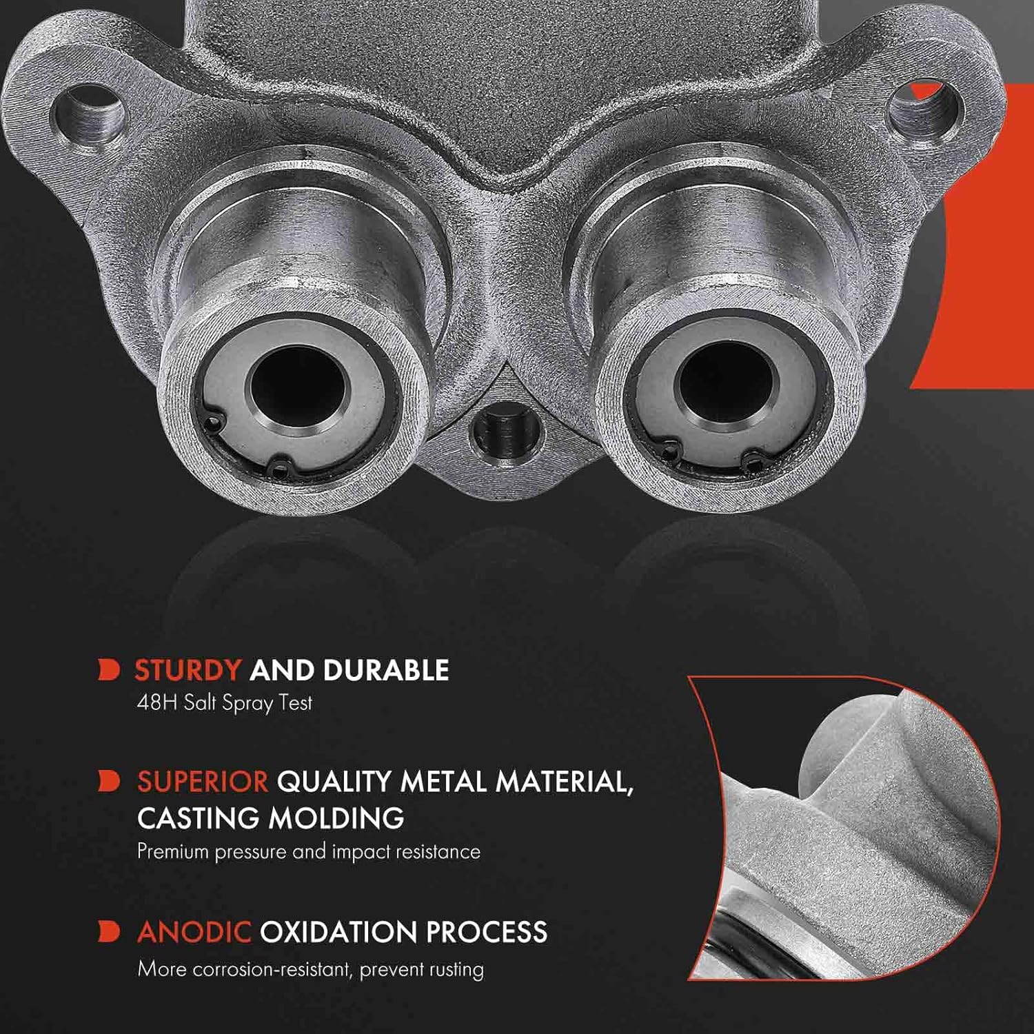 A-Premium Brake Master Cylinder with Reservoir and Cap Compatible with Chevy and GMC Vehicles - C10/30 Panel, C10/20/30 Pickup, C40, K10/20 Pickup, P10 Series, Suburban, 1000/1500/2500 Series, 3000