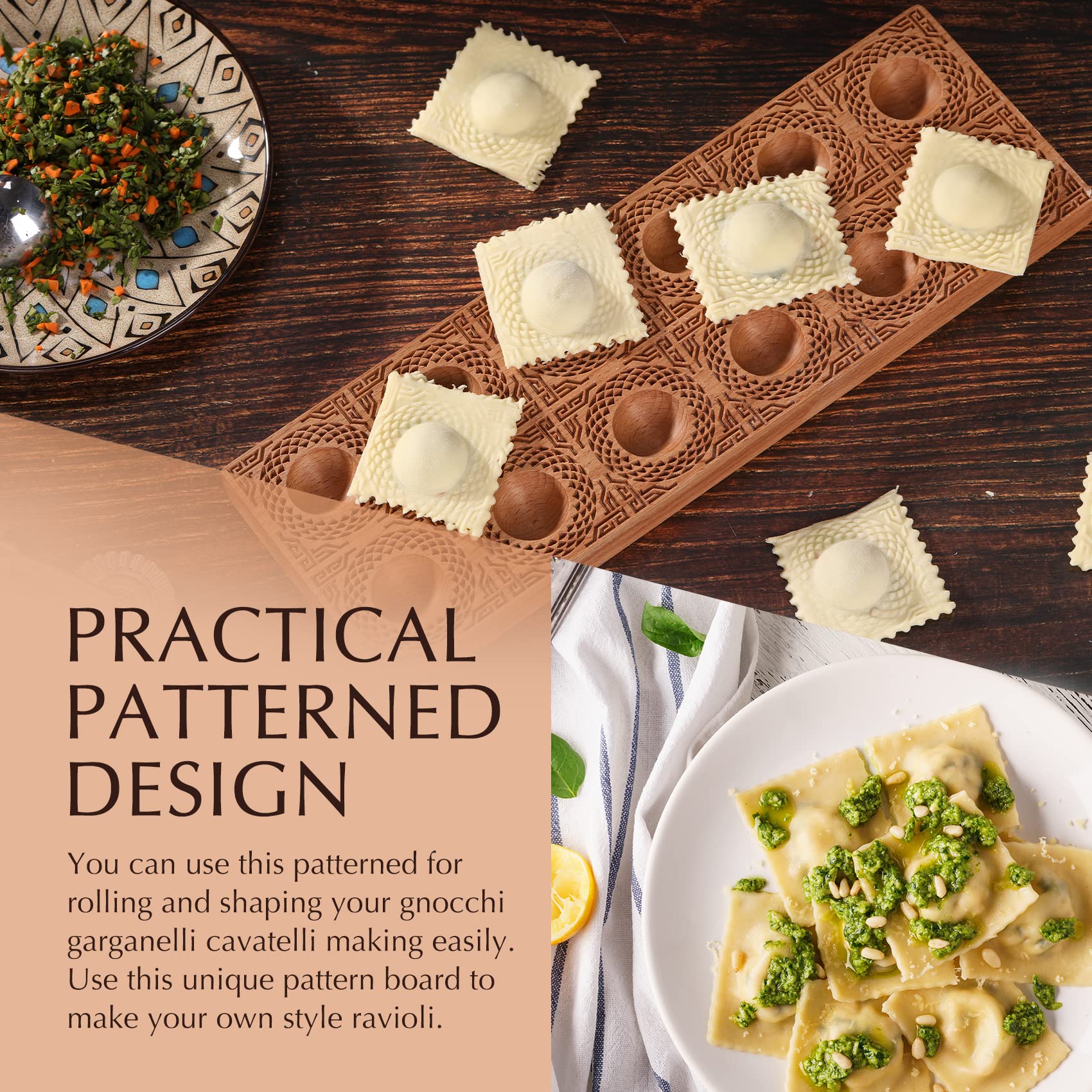 Amazon.com: Hand-carved Ravioli Mold Wooden Ravioli Maker Mould