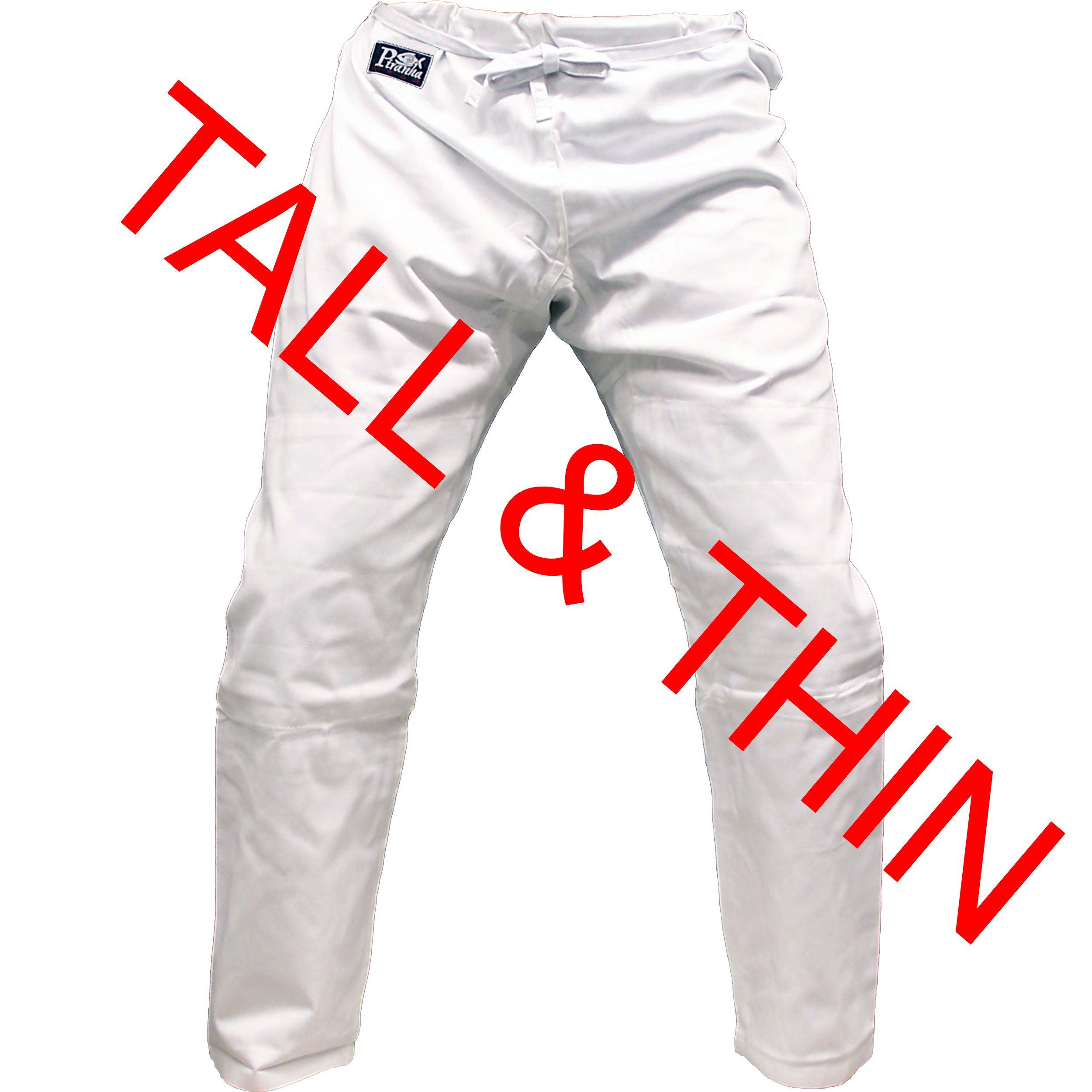 Piranha Gear Clearance Judo BJJ Pants by for Tall Thin People - Drawstring Waist