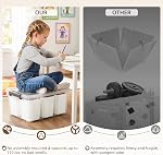 Citylife 16L Boîtes de rangement en plastique avec 6 Inserts amovibles Boîte de rangement claire avec des contenants de stockage empilables polyvalents pour l'organisation du crayon, outil, artisanat