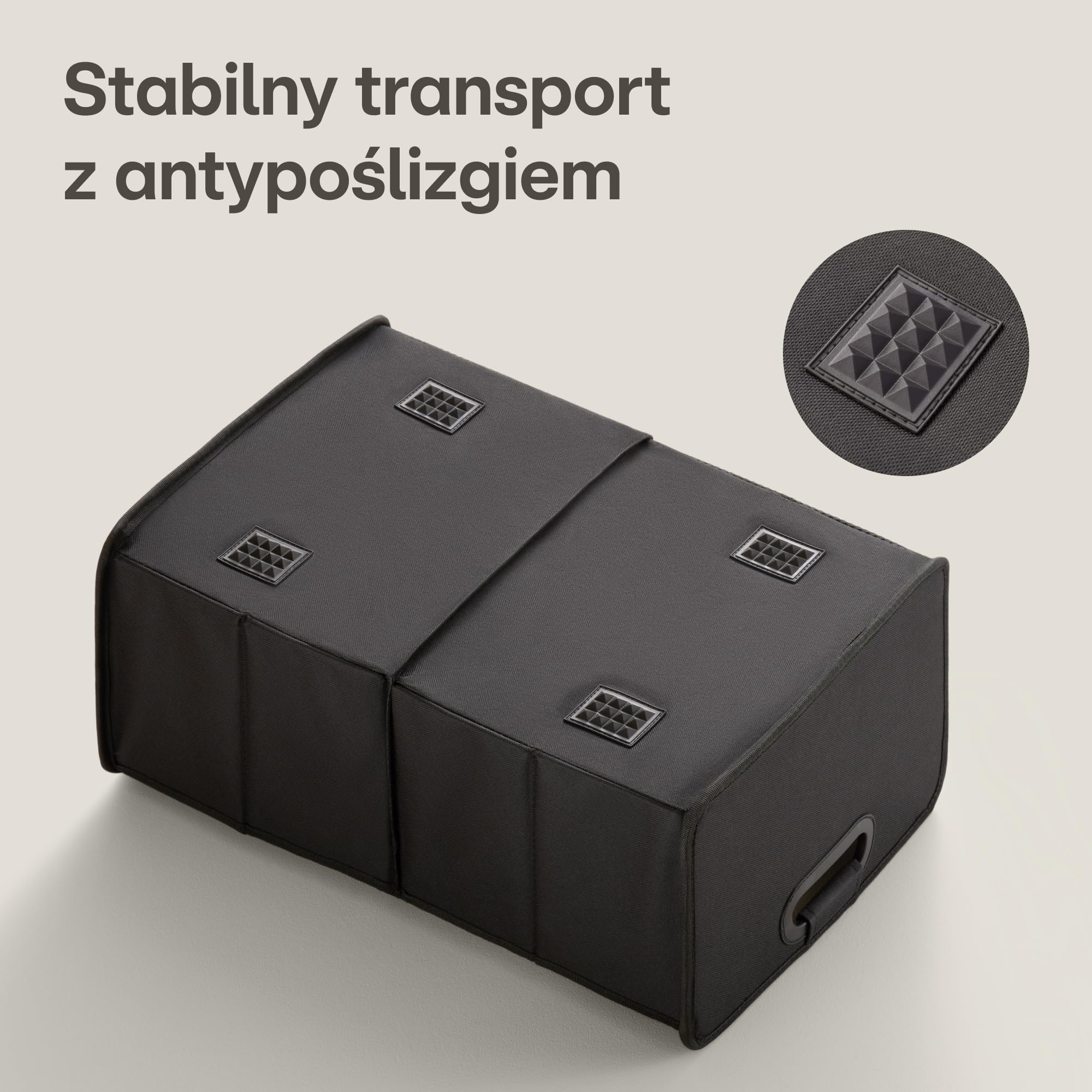 Praknu Organizer Bagażnika Składany XL – 3 Elastyczne Przedziały z 5 Kieszeniami – Antypoślizgowe Dno – Idealny Rozmiar do Organizacji Samochodu – Wytrzymały i Wodoodporny z Tkaniny Oxford