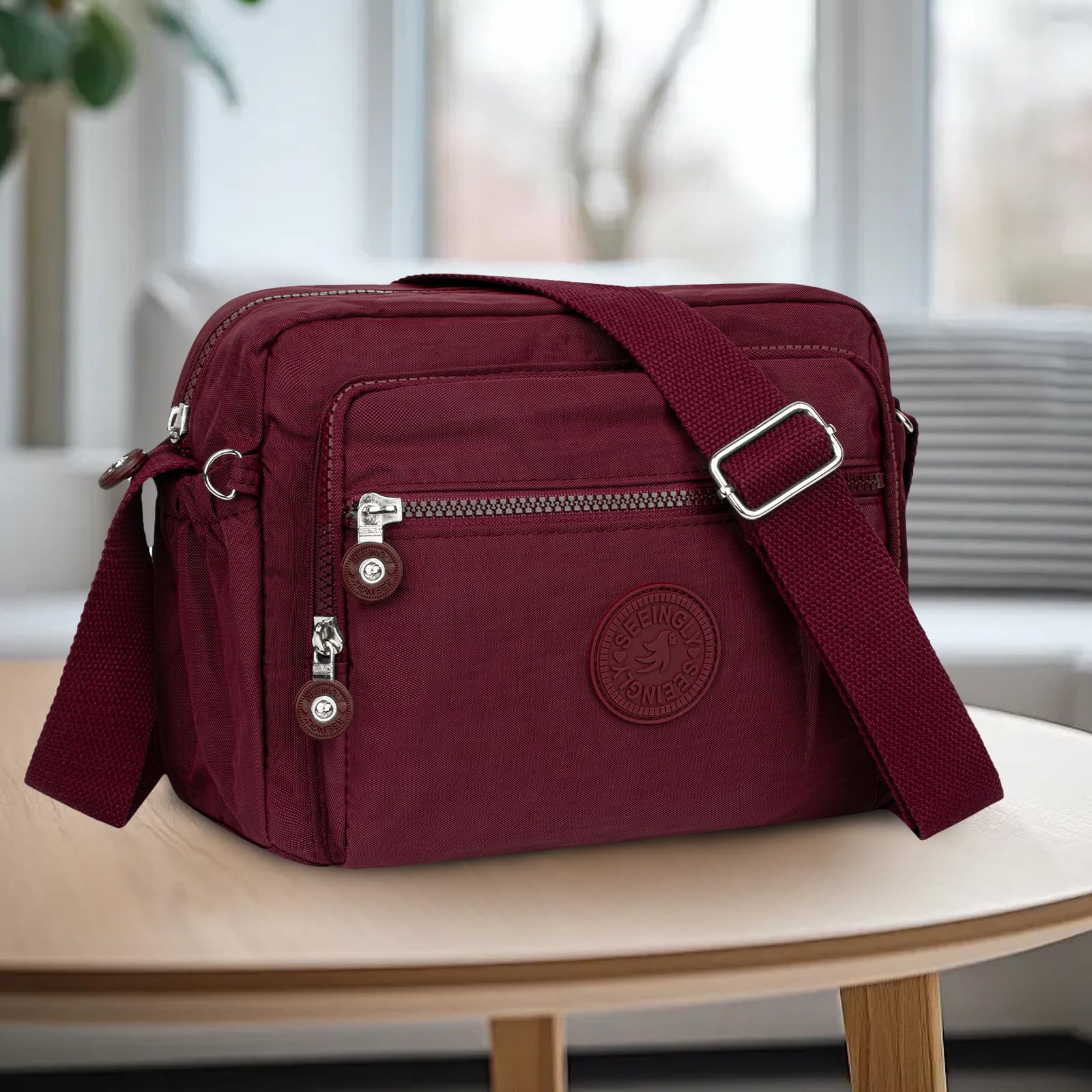 Sac Bandoulière Femme Décontracté Moyen - Sacoche Besace Légère Pour Le Shopping, Le Travail et Les Voyages, Rouge