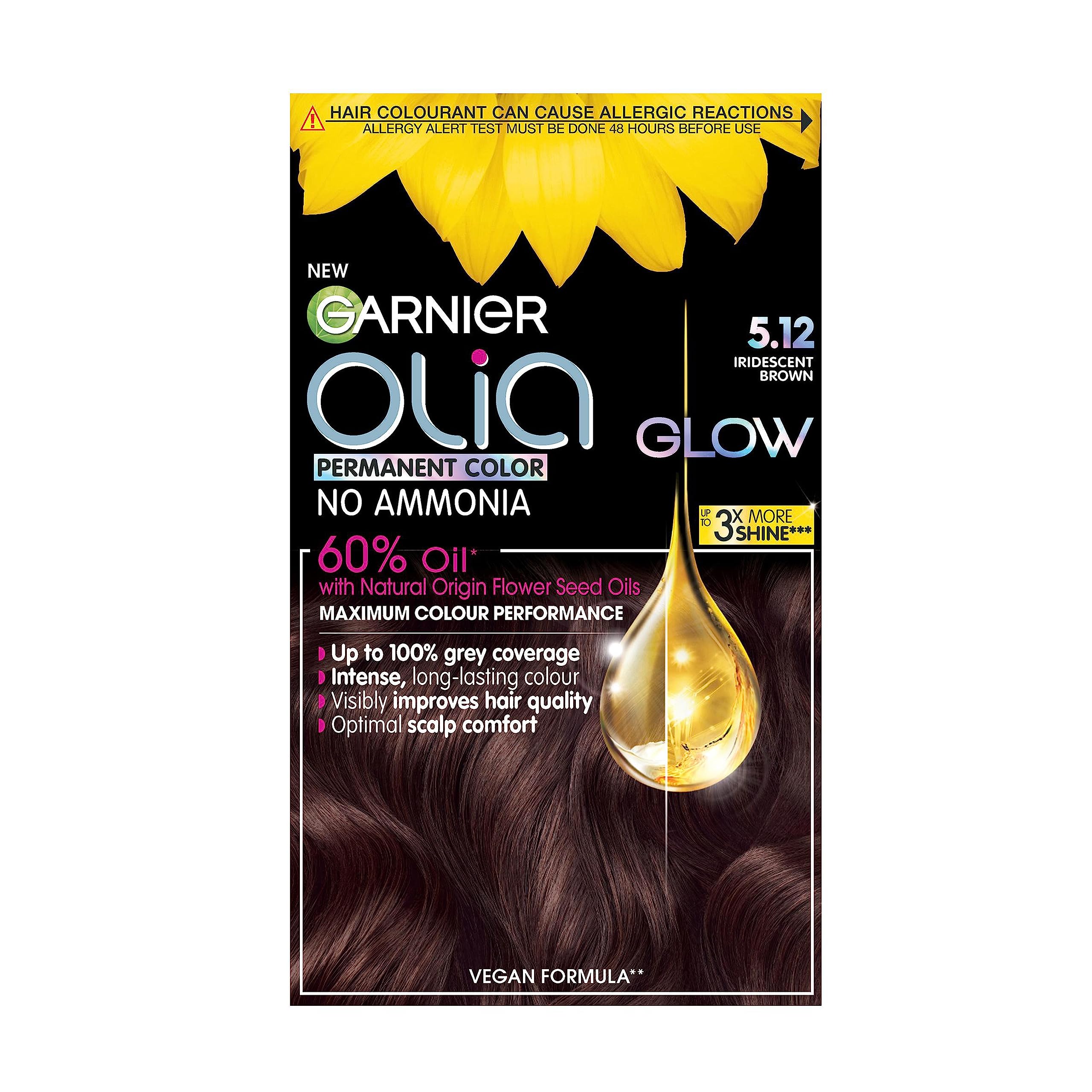 Garnier Olia 5.0 Brown, oil-powered, no-ammonia. 100% grey coverage. Luminous, long-lasting, vibrant brown hair color with exceptional shine and a healthy, nourished feel. — view 28