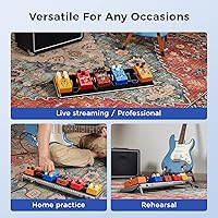 Vista 8 de Vangoa Pro Tablero de Pedales de Guitarra con Fuente de Alimentación Aislada de 12 V de Alta Corriente, PD-XL Plegable de Aluminio, Espacio