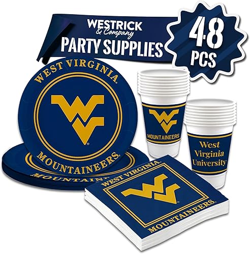 Miniatura 70 de Westrick Clemson Tigers Party Supplies - Juego de 48 piezas con licencia oficial: vasos de plástico para bebidas de 16 onzas, platos de papel de 9