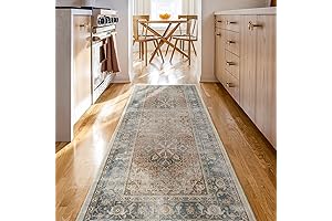 Kamran Machine Washable Runner Rug 2.5x7 - Non Slip Ruggable Runner Rugs