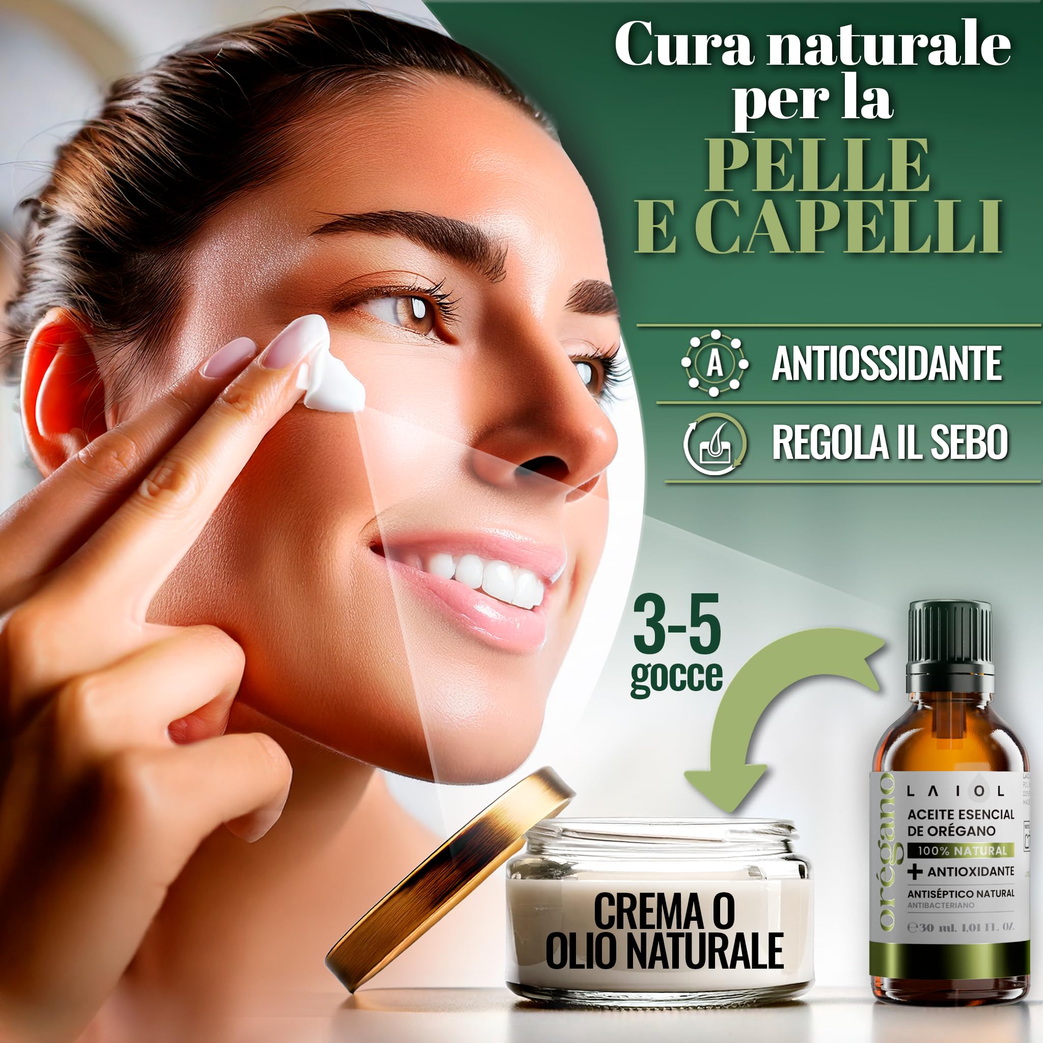 Olio di Origano 30ml Puro – Olio Essenziale di Origano Naturale per Uso Alimentare e Terapeutico – Ricco di Carvacrolo – Origano Microincapsulato in Gocce Concentrate