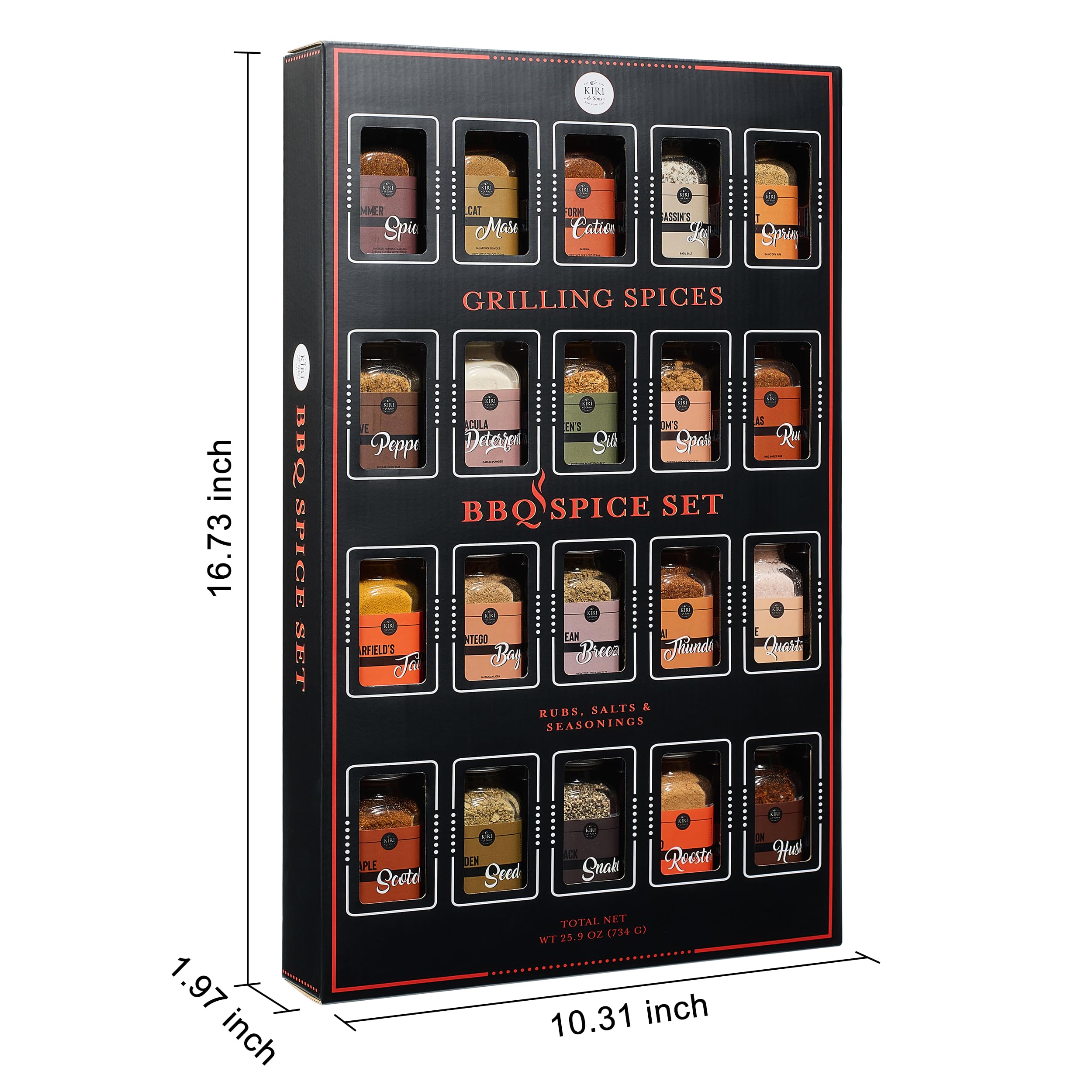 Gran Gourmet Smokehouse - Juego de especias para barbacoa, 35.4 g cada uno, juego de especias y condimentos, regalo para padre, comida al aire libre, sabores incluye chipotle ahumado, frote seco,