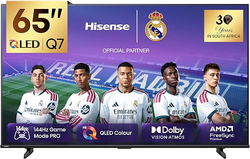 Hisense 65" Q7Q 144Hz 4K UHD QLED Gaming VIDAA SMART TV with Dolby Vision, Game Mode PRO, QLED Colour, Hi-Concerto, Filmmaker Mode