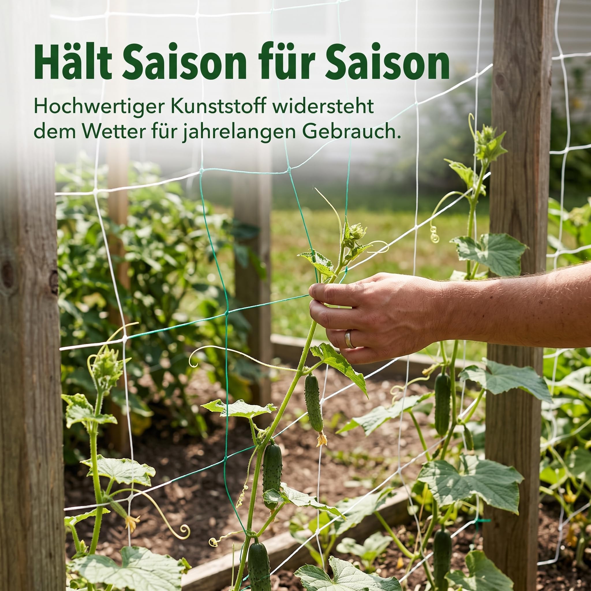 Rankgitter für, Gurken und andere Kletterpflanzen, für die Pflanzenpflege, 3.5 Meter * 100 Meter Yamswurzelnetz
