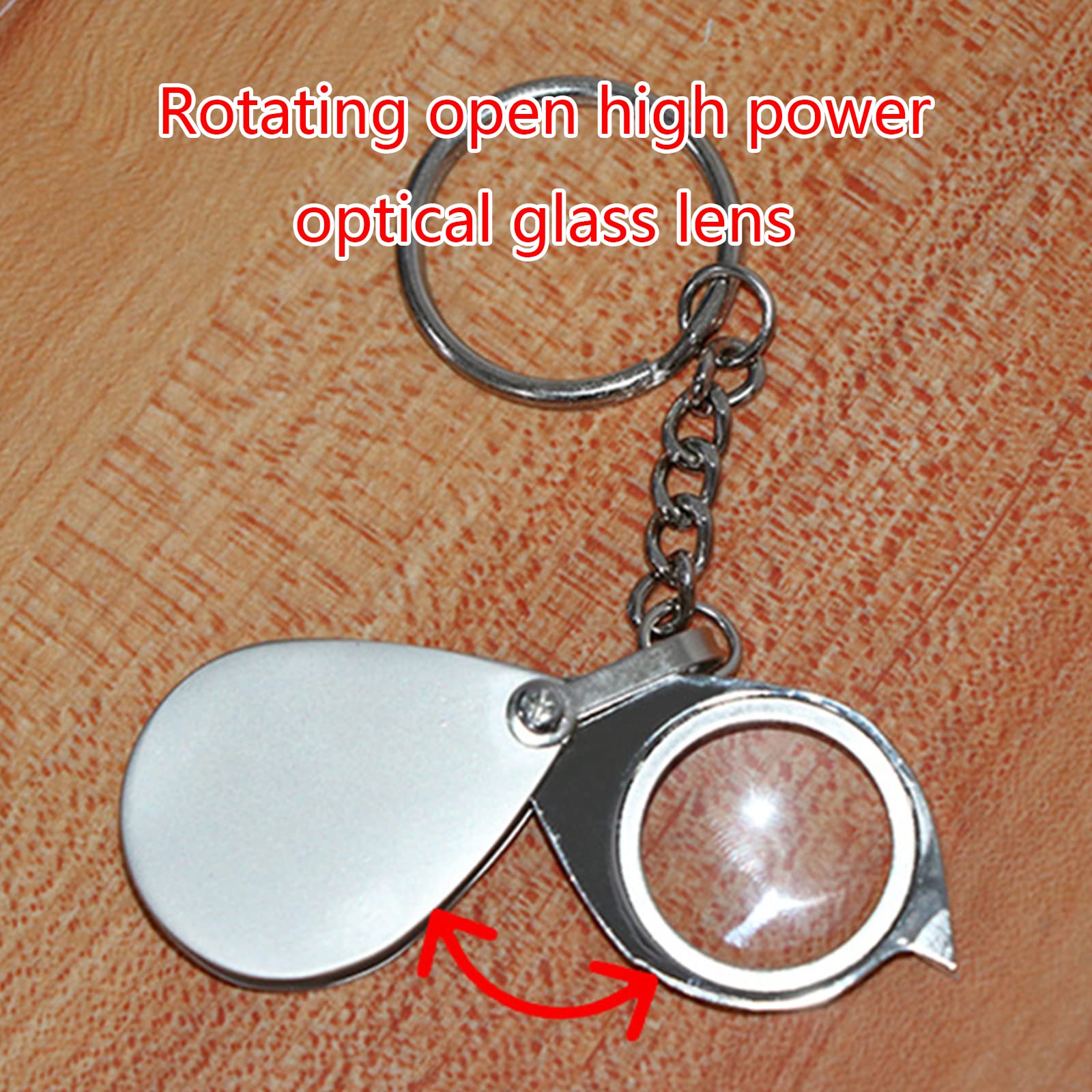 Lente di ingrandimento tascabile 20X regalo in metallo con portachiavi gioielli lenti di ingrandimento lente 22 mm per la lettura di etichette mini lente di ingrandimento per la lettura portachia