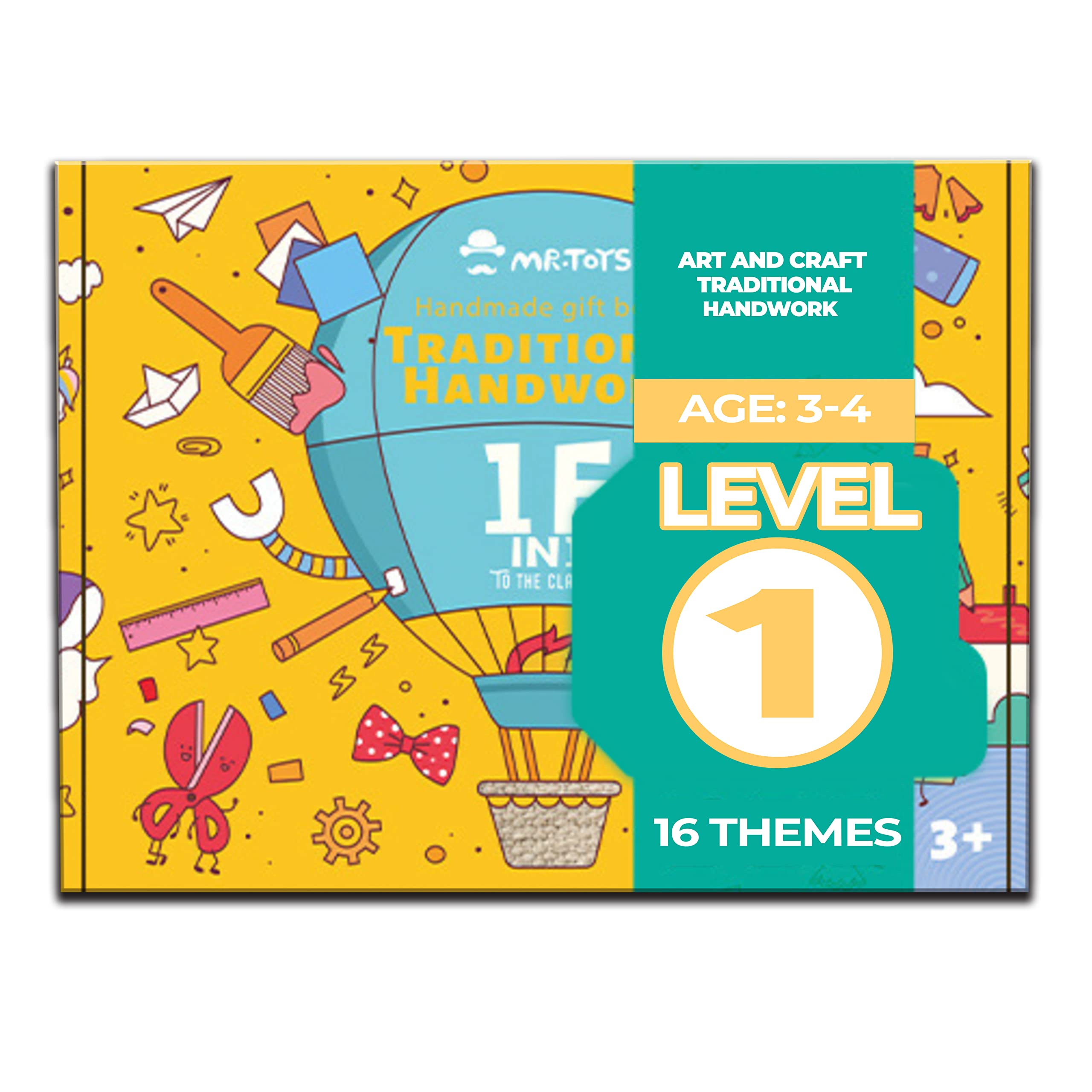 FriGGGi 16 in 1 Handmade Gift Box - DIY Crafting Activity Toys for Boys & Girls - Educational Kids Crafting Kits - Artistic Creation - Fun Learning Handicrafts (Level 1- Easy)