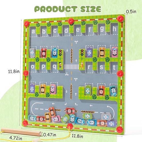 Miniatura 6 de Busy edition Rompecabezas magnético de letras del alfabeto, juguetes Montessori para niños de 3 a 5 años, juguetes de habilidades motoras finas para