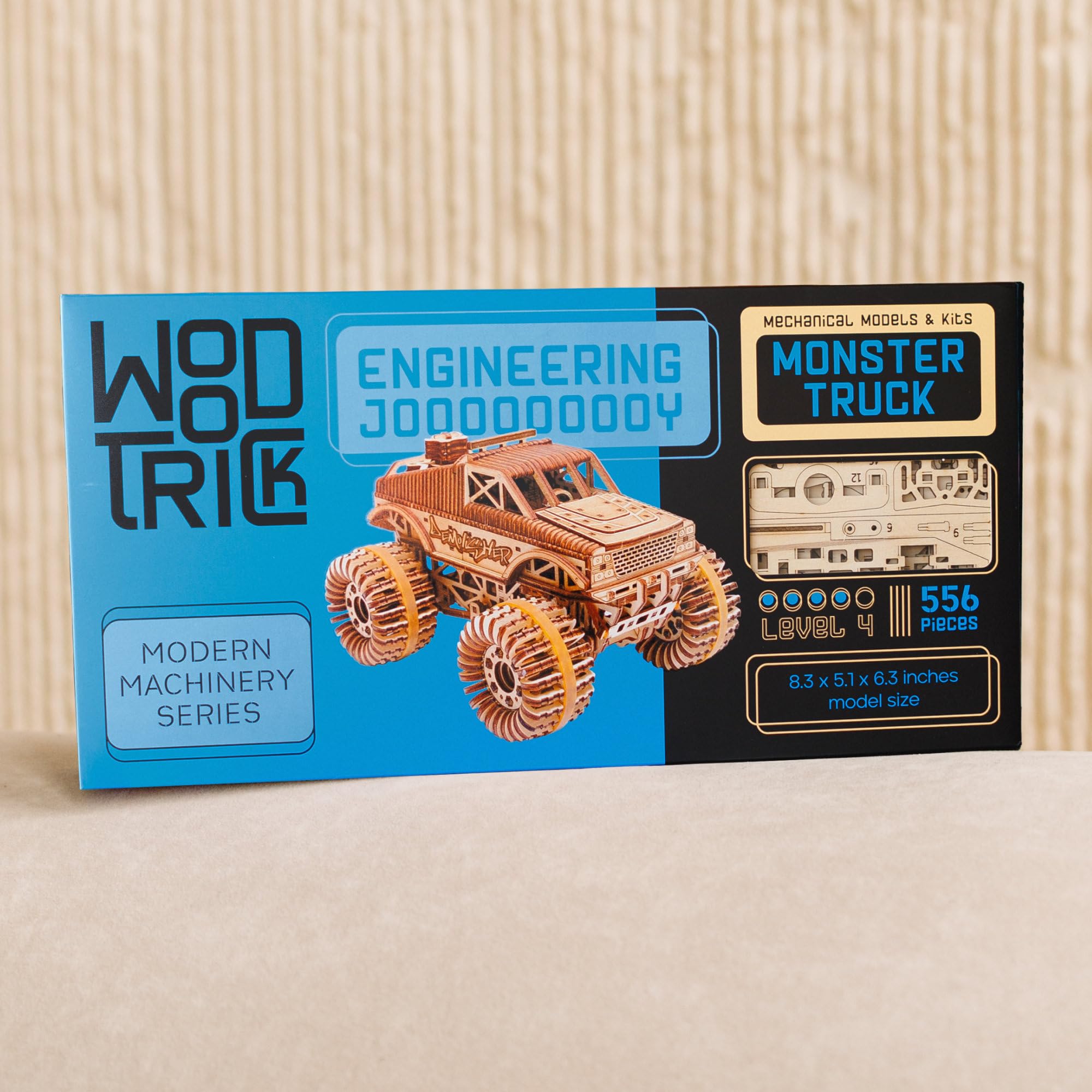 Wood Trick Monster Truck 3D Wooden Puzzles for Adults to Build