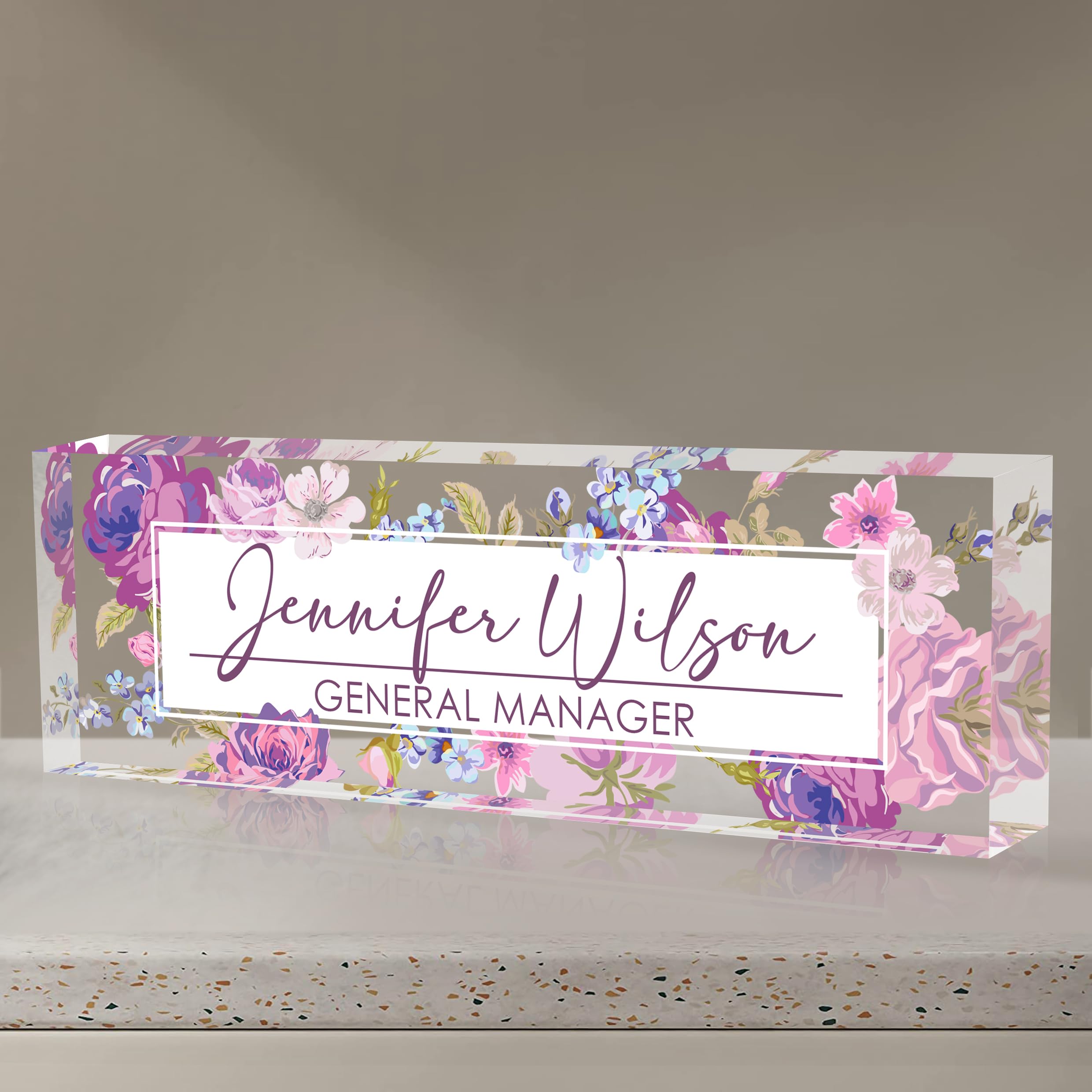 Desk Name Plate Personalized, Name Plate for Desk, Office Desk Decor for Women &amp; Men, Employee Appreciation Gifts The Office Gifts for Boss, Lawyer, Manager, Teacher, Nurse