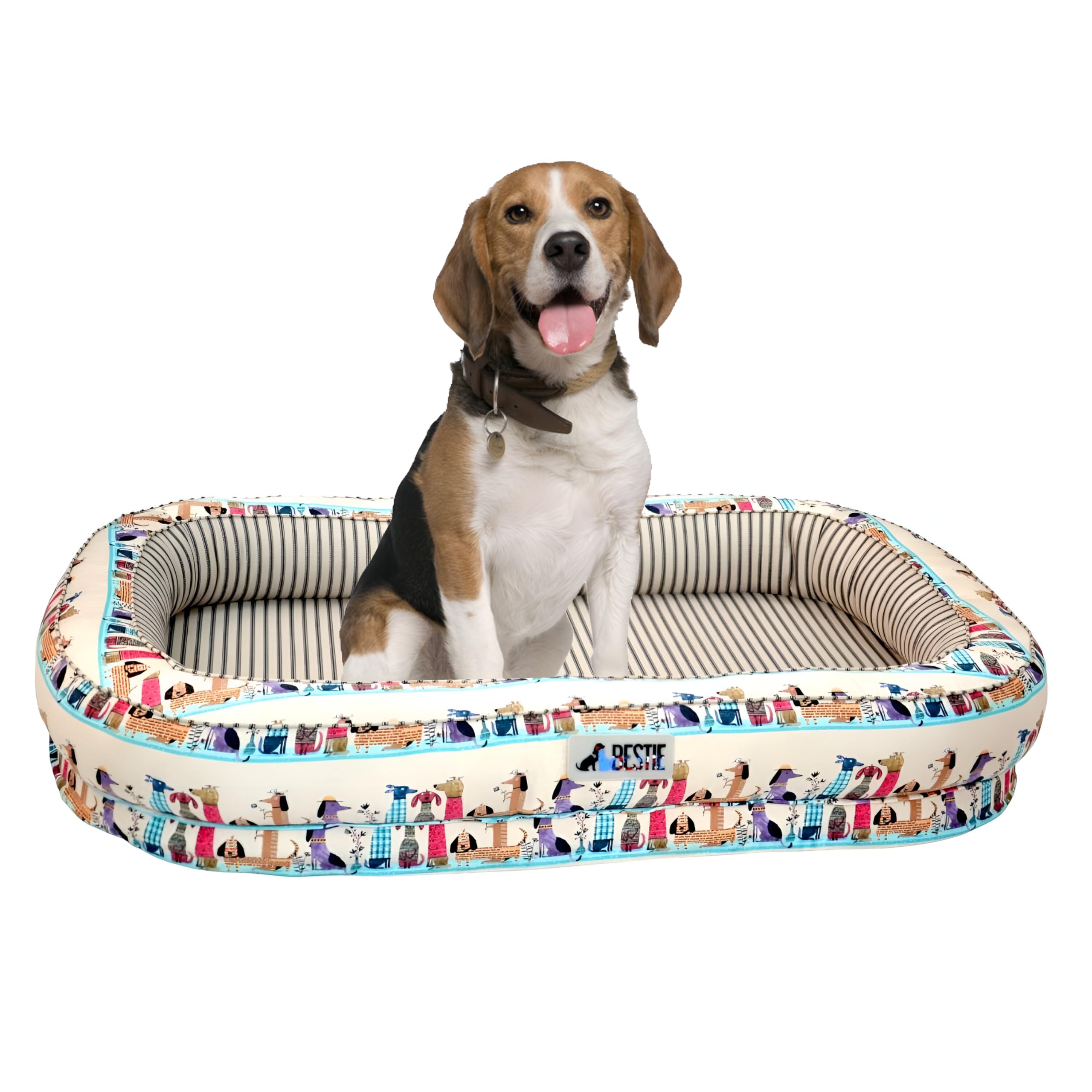 Bestie Large Size Orthopedic Oval Dog/Cat/Puppy/Rabbit/Kitties Bed, Paris Fashion Week 39X26X8 Inches, Washable Cover, Kitten/Puppies Beds, Joint Support, Non-Slip Bottom,Indoor/Outdoor Use- Cream (B0D1X7PB1B) Amazon Price History, Amazon Price Tracker