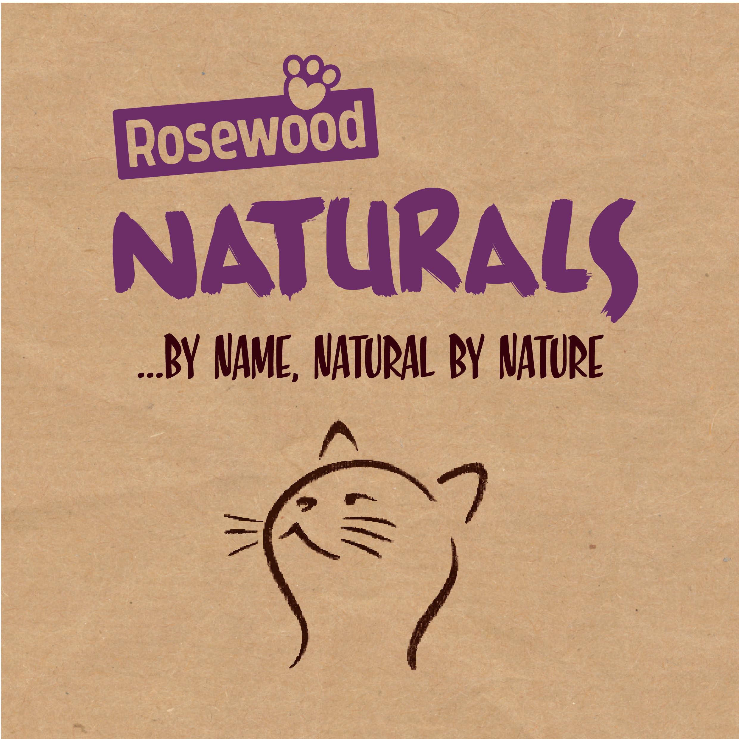Rosewood Naturals Árbol de Actividades con Mini Bolas de Hierba gatera y Palos, Juguetes para gatos, 38 x 58 cm