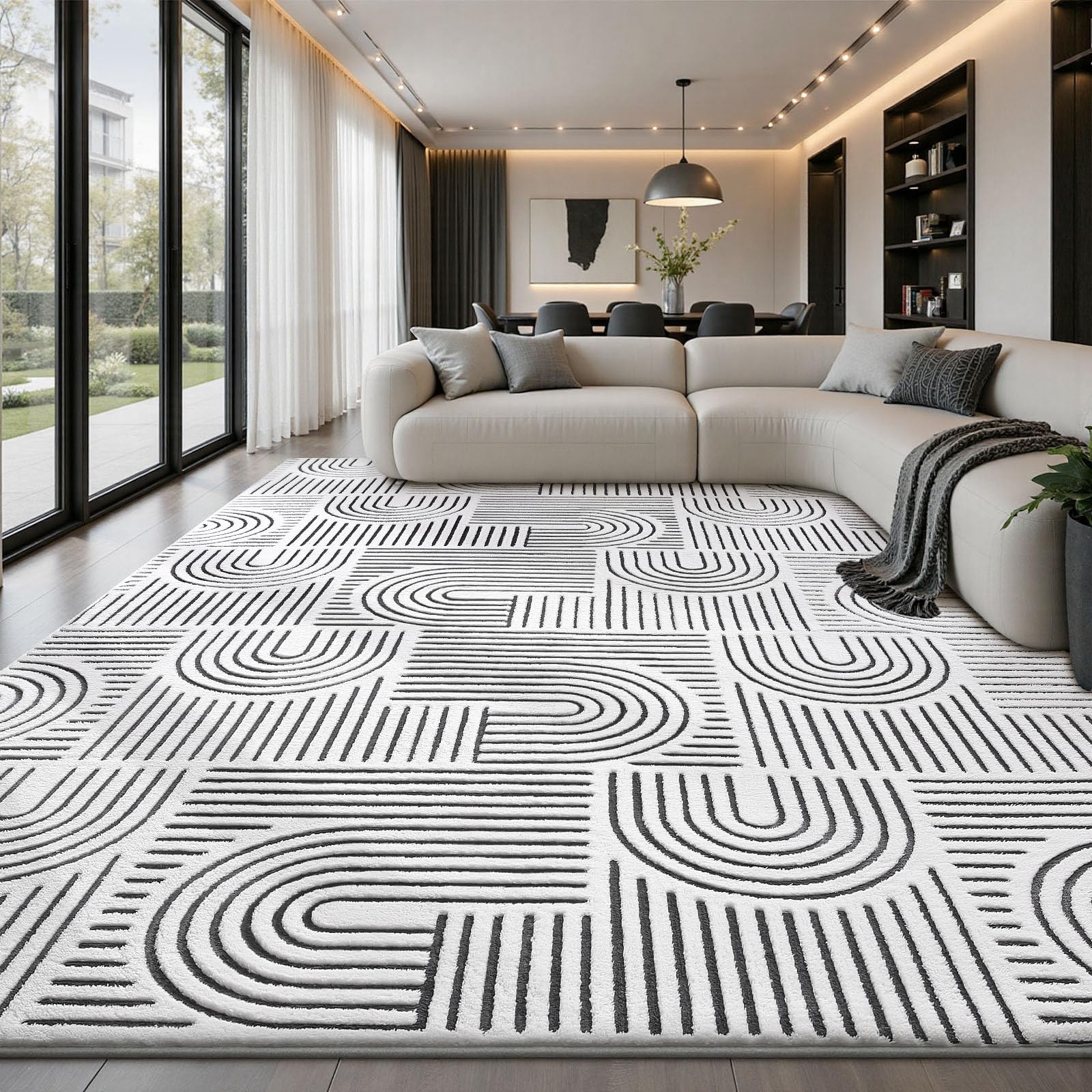 Sour Lemon Rugs Living Room Bedroom Large 120x160cm, Washable Fluffy Carpet