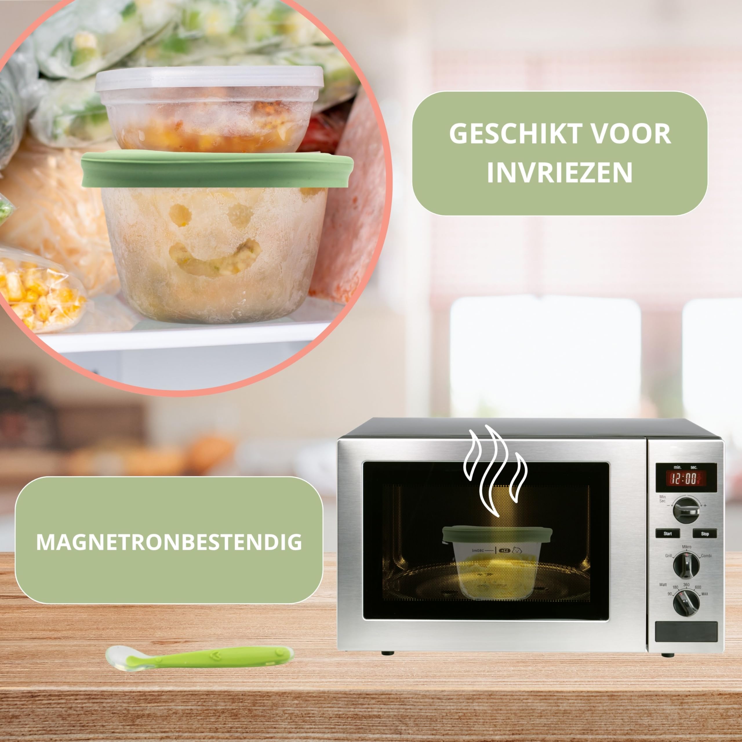 HELLO HIPPO® Zestaw 6 szklanek dla niemowląt, 180 ml – idealny do kompotów, przecierów i frutas, Herméticos y Prácticos con Graduación, Cuchara Incluida – Perfectos para Comidas de Baby