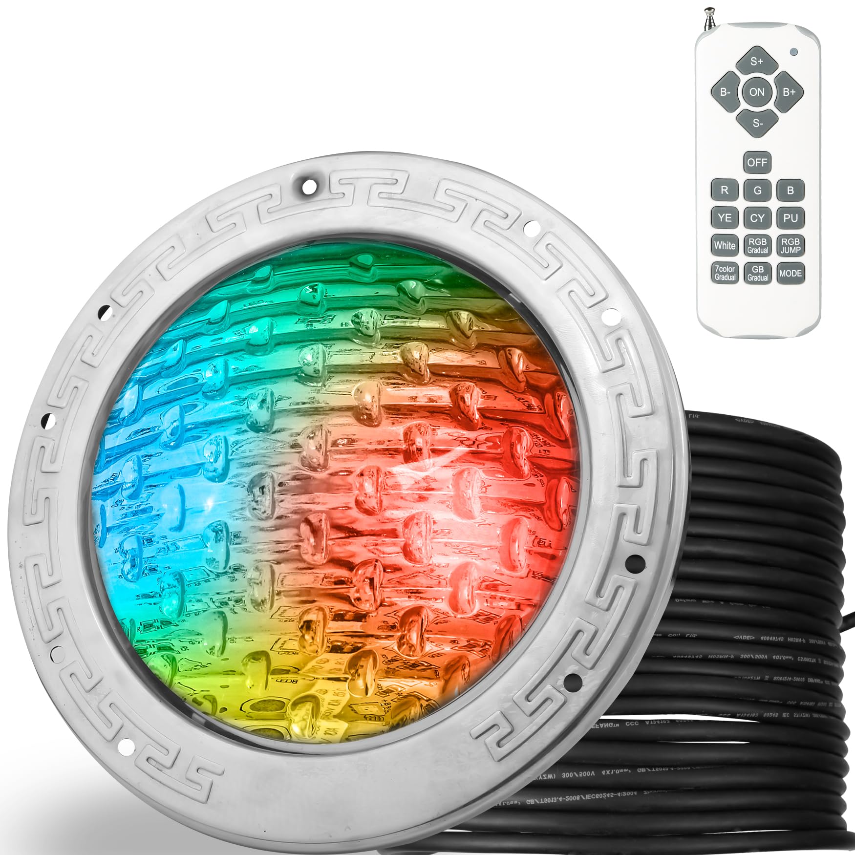 Photo 1 of IMOLI 10 Inch Pool Lights for Inground Pools with 50FT Cord, 120V AC 35W Color Changing Spa Light Replacement, Underwater Swimming Pool Light Fit for 10 Inch Wet Niche