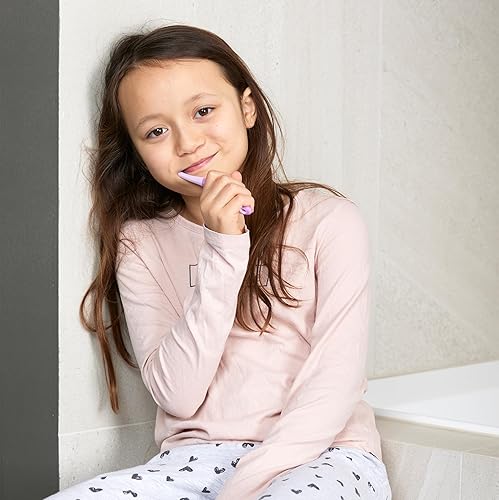 Miniatura 9 de Jordan* Step 3 Cepillo de dientes para niños, de 6 a 9 años, cerdas suaves, sin BPA, paquete de 4, azul y rosa