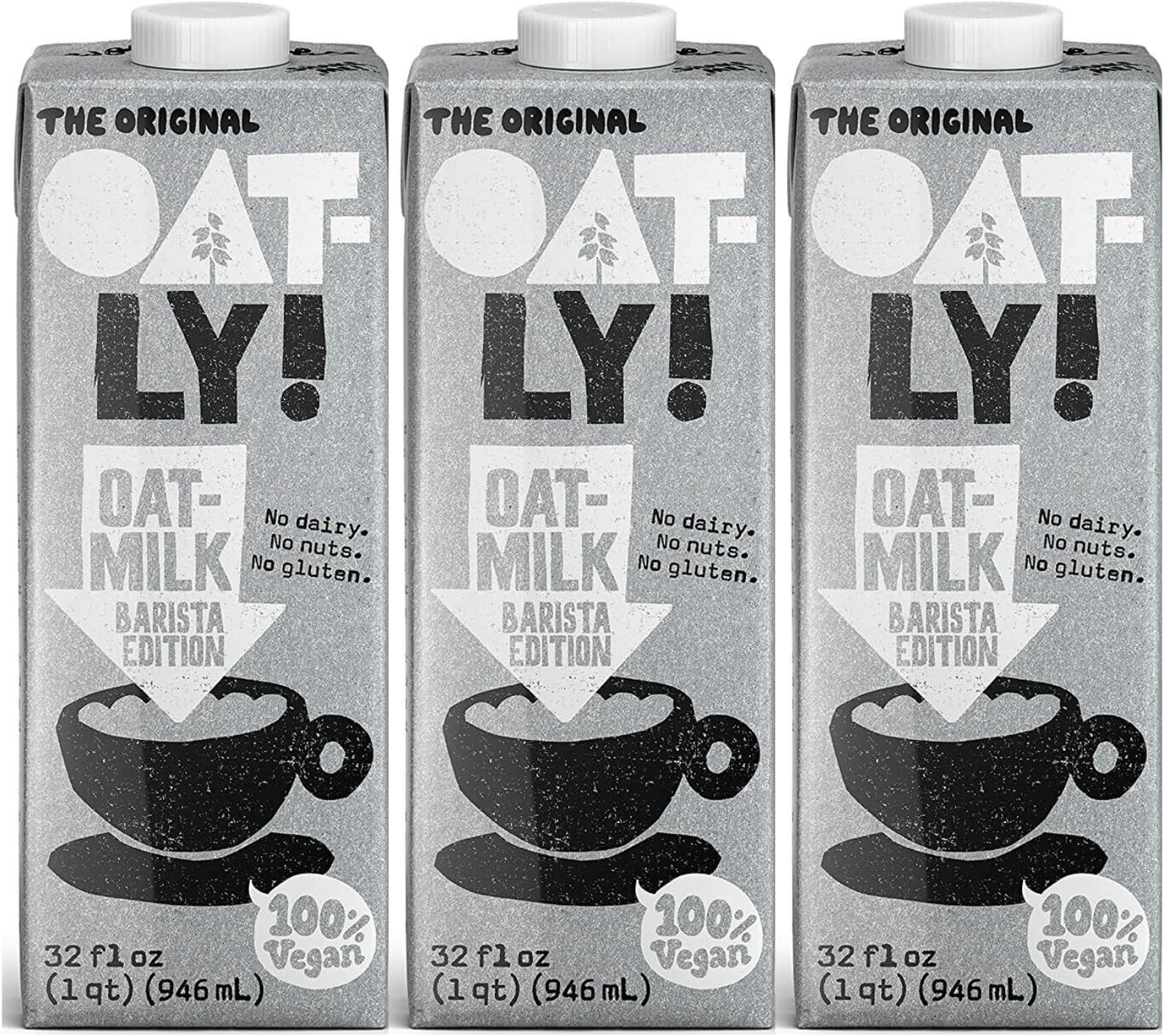 Direct Coffee Tea Est 2019 Oat Milk Value Bundle – Barista Edition, 3-Pack Non-Dairy Creamer for Coffee, Vegan, Dairy-Free & Gluten-Free, Includes Brand Sticker