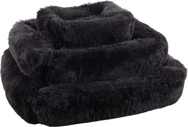 Foto 2 de 3 de Flamingo Krems Black Dog Cat Bed - Dog Cat Bed - 50 x 40 x 15 cm - Washable - Non-Slip Bottom