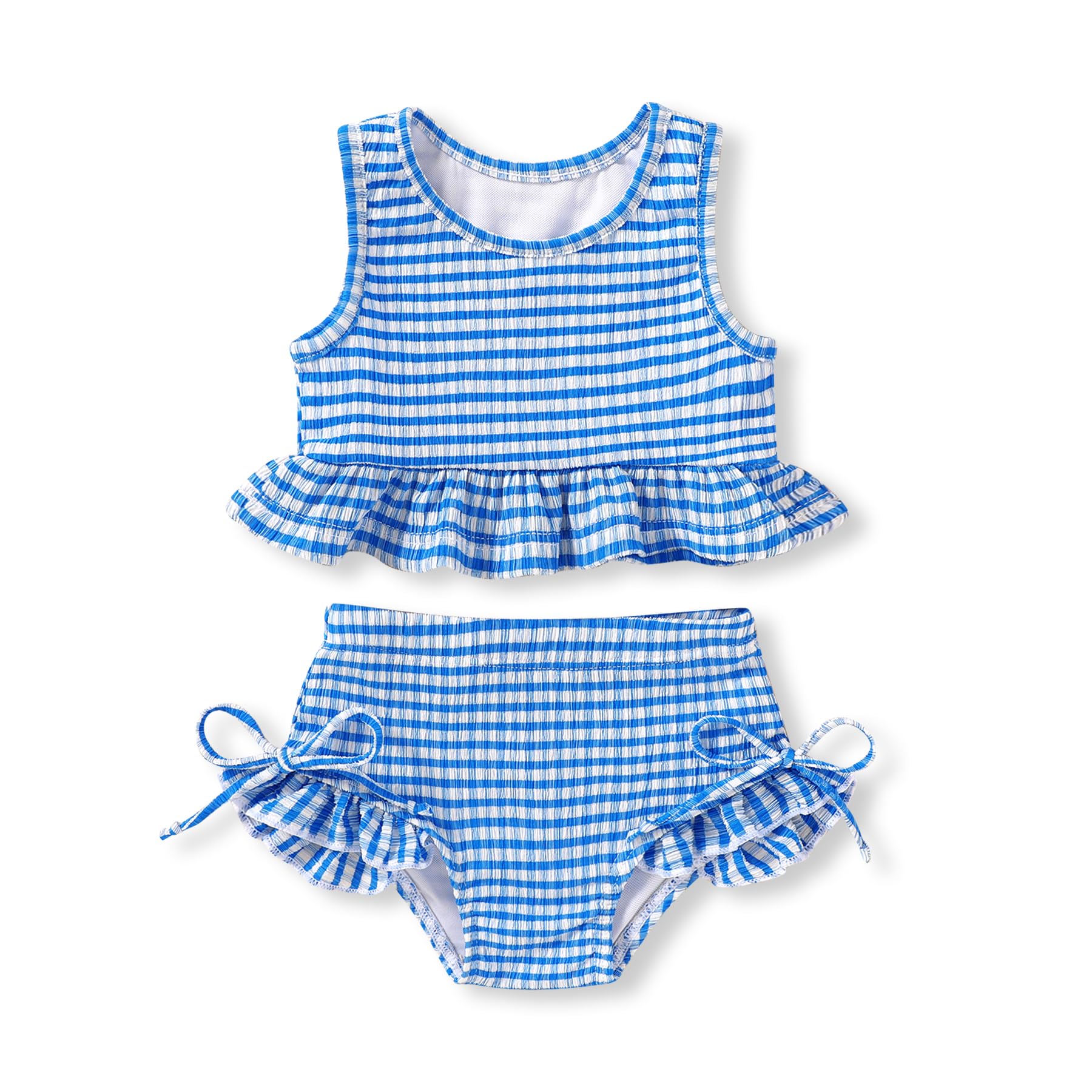 HAPPYMA Baby Swimsuit Toddler Girl Bathing Suit Stripe Bikini