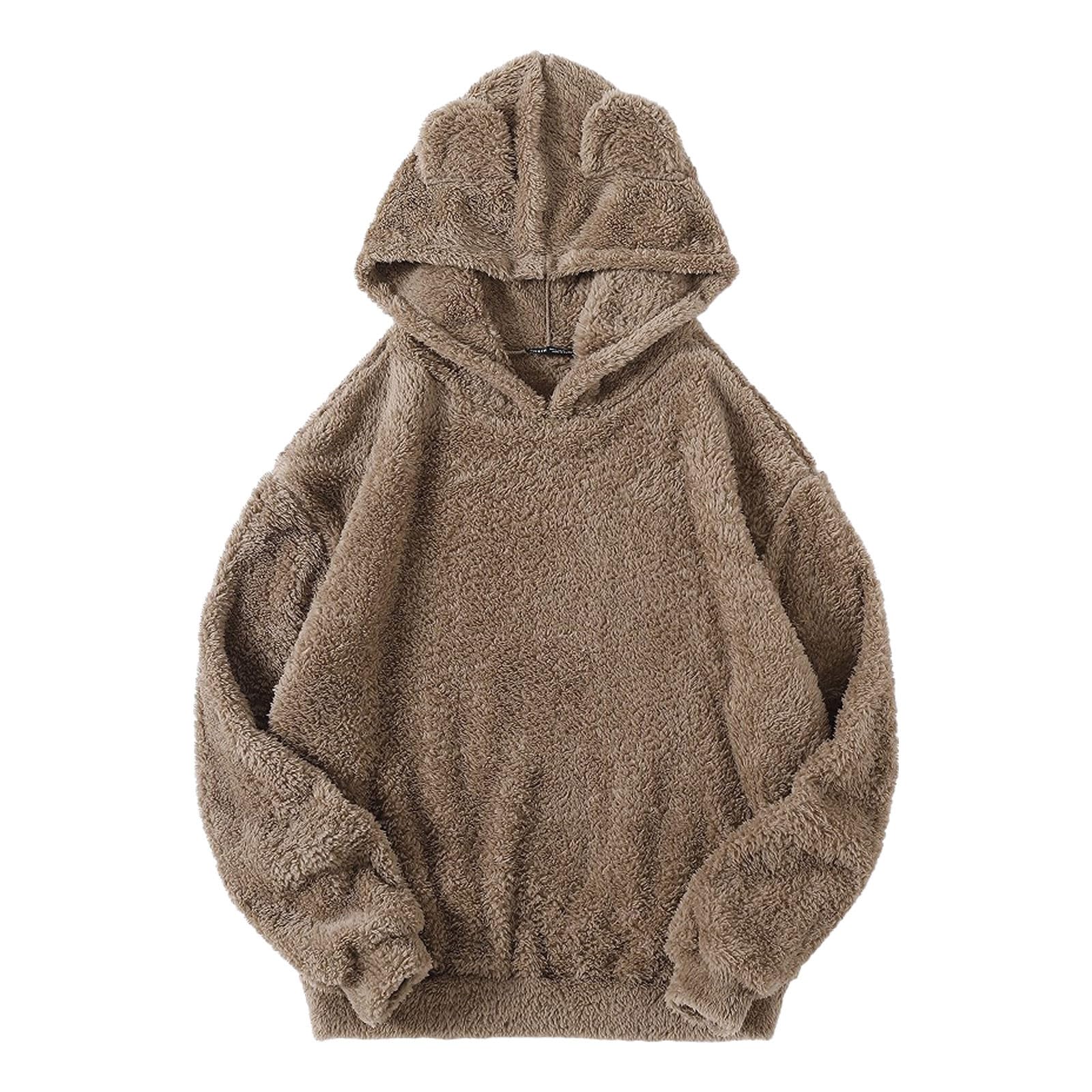 Pull à capuche en peluche homme idéal pour un confort douillet