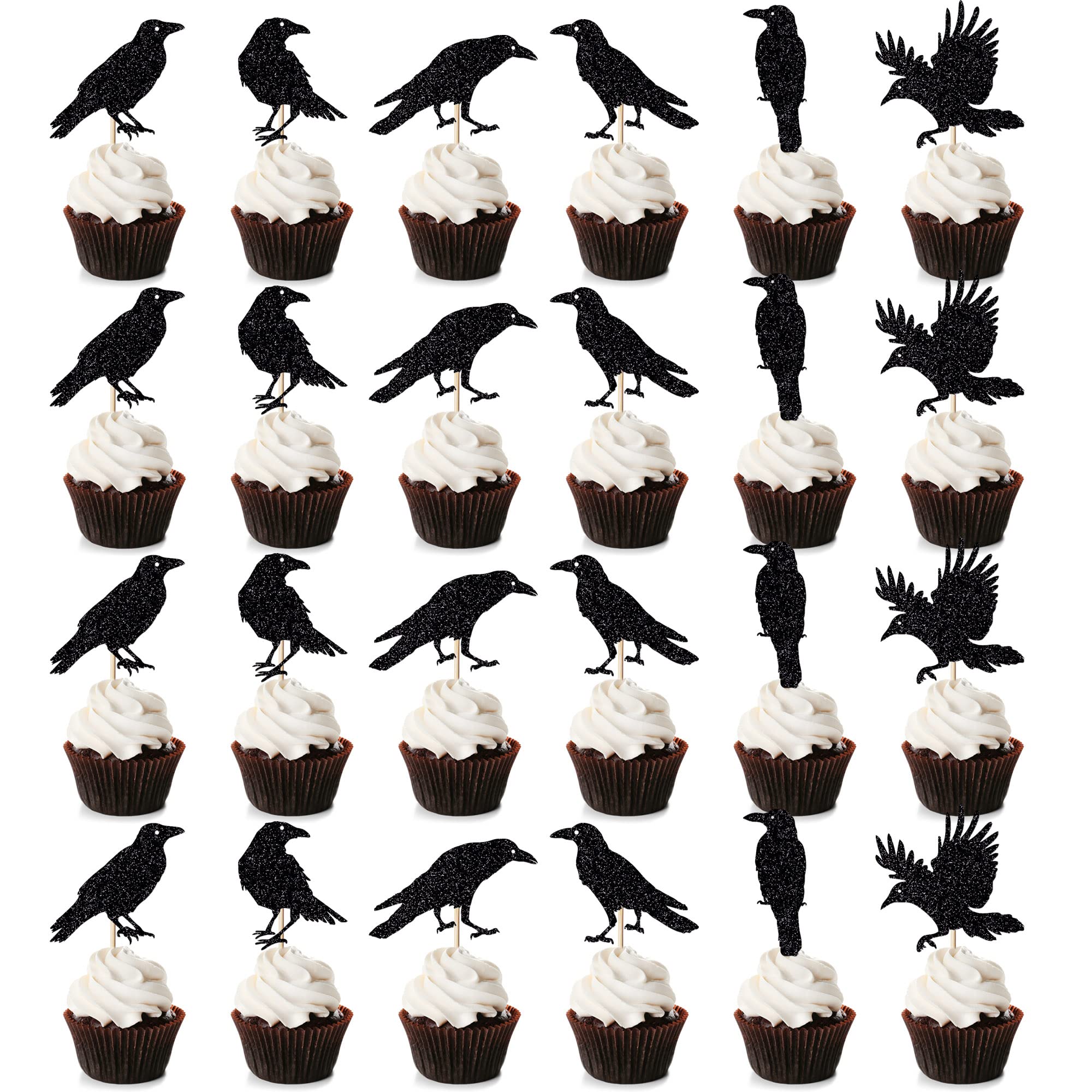 12pcs, Décoration De Cupcakes Halloween Bat Bat Noir Pailleté Fournitures De Décoration De Cupcakes Halloween Décoration De Cupcakes Halloween Party Decor Suppleis G 601099527430869