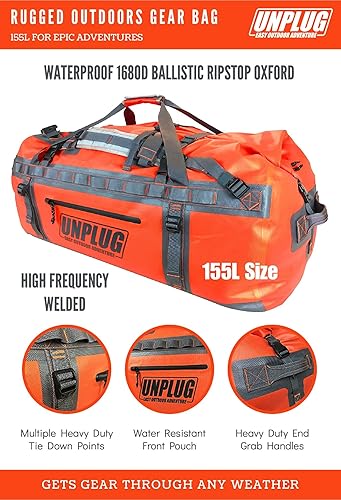 Miniatura 2 de UNPLUG Ultimate Adventure Bag Bolsa impermeable resistente 1680D Bolsa de viaje grande que se puede utilizar para camping, motociclismo, canotaje
