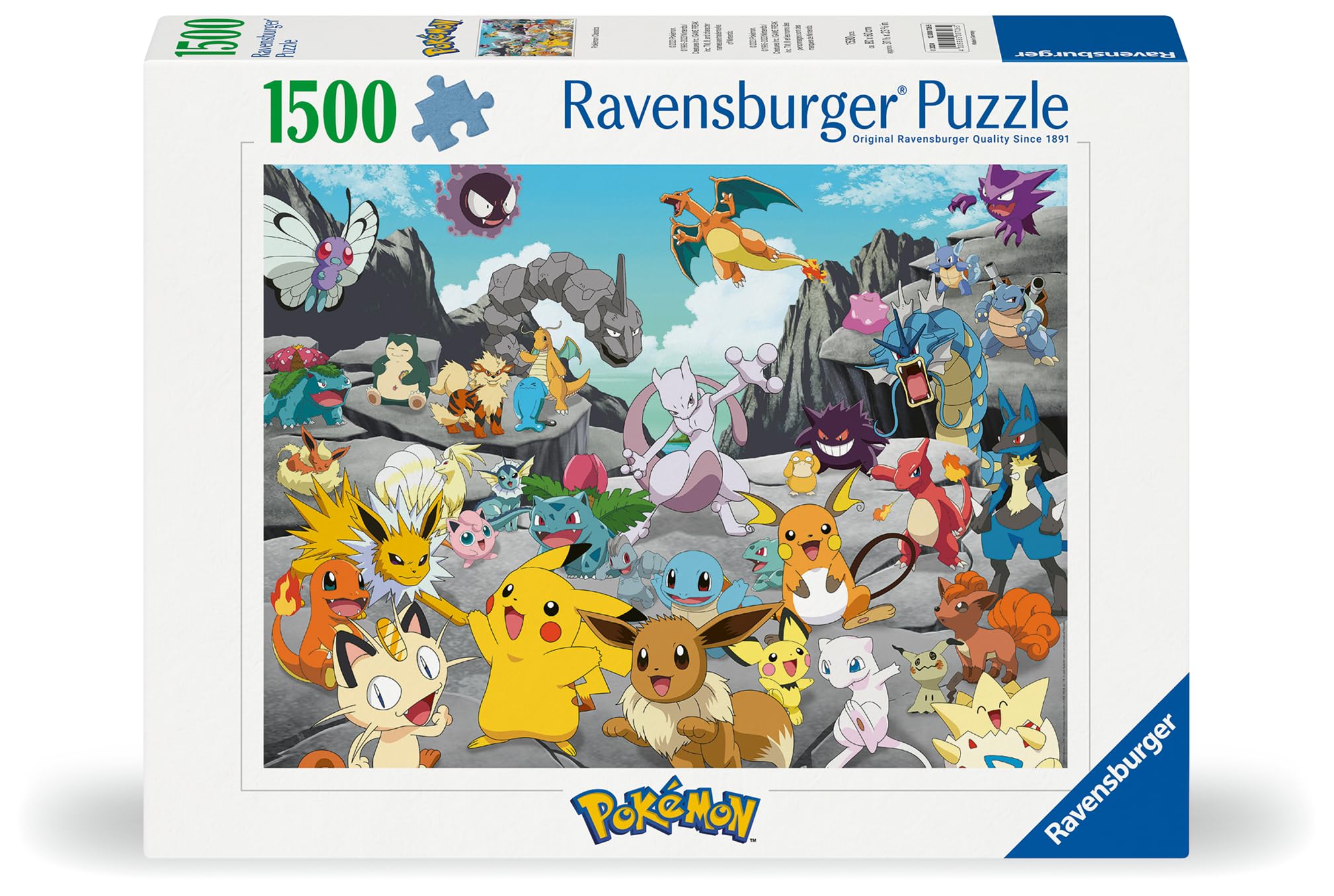 Ravensburger Pokemon Classics 1500 Piece Jigsaw Puzzles for Adults and Kids Age 12 Years Up, Multicolor, 1500 piezas - Image 2