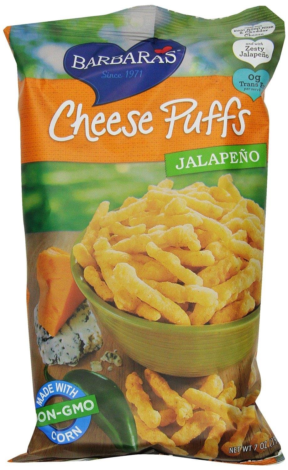 Barbara's Bakery Cheese Puffs Jalapeno - 7 oz