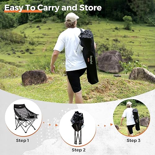 Miniatura 6 de SUNNYFEEL Silla acolchada de gran tamaño, color negro, juego de uno