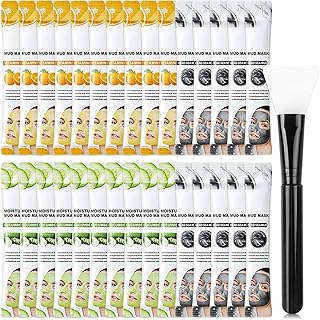 30PCS Clay Mask for Face,Vitamin C,Dead Sea Mud,Cucumber Mud Mask Set,Deep Cleansing Blackhead Remover Facial Skin Care Mask,Moisturizing Face Mask for Women,Face Mask Gift Set