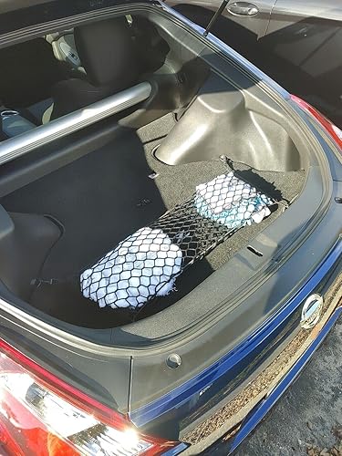 Miniatura 7 de Red de carga organizadora de maletero para Nissan 370Z 2009-2021  Red de carga estilo piso para cupé  Organizador de maletero de coche de malla