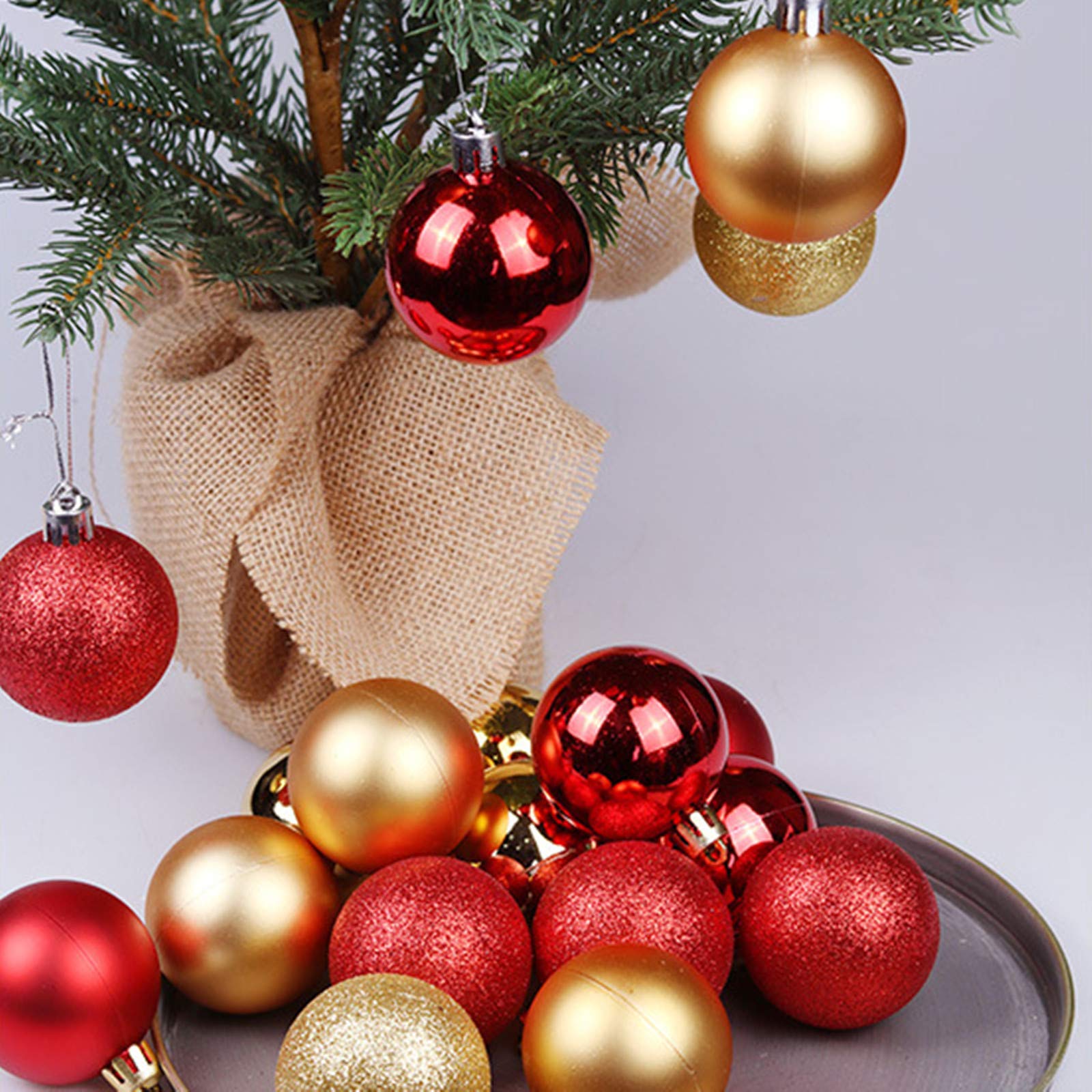 Amazon | 24個入り クリスマス オーナメント 8cm ボール エレガント