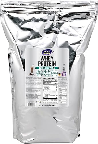 Miniatura 9 de NOW Nutrición deportiva proteína de suero de leche 085oz con BCAA chocolate cremoso en polvo 2 libras