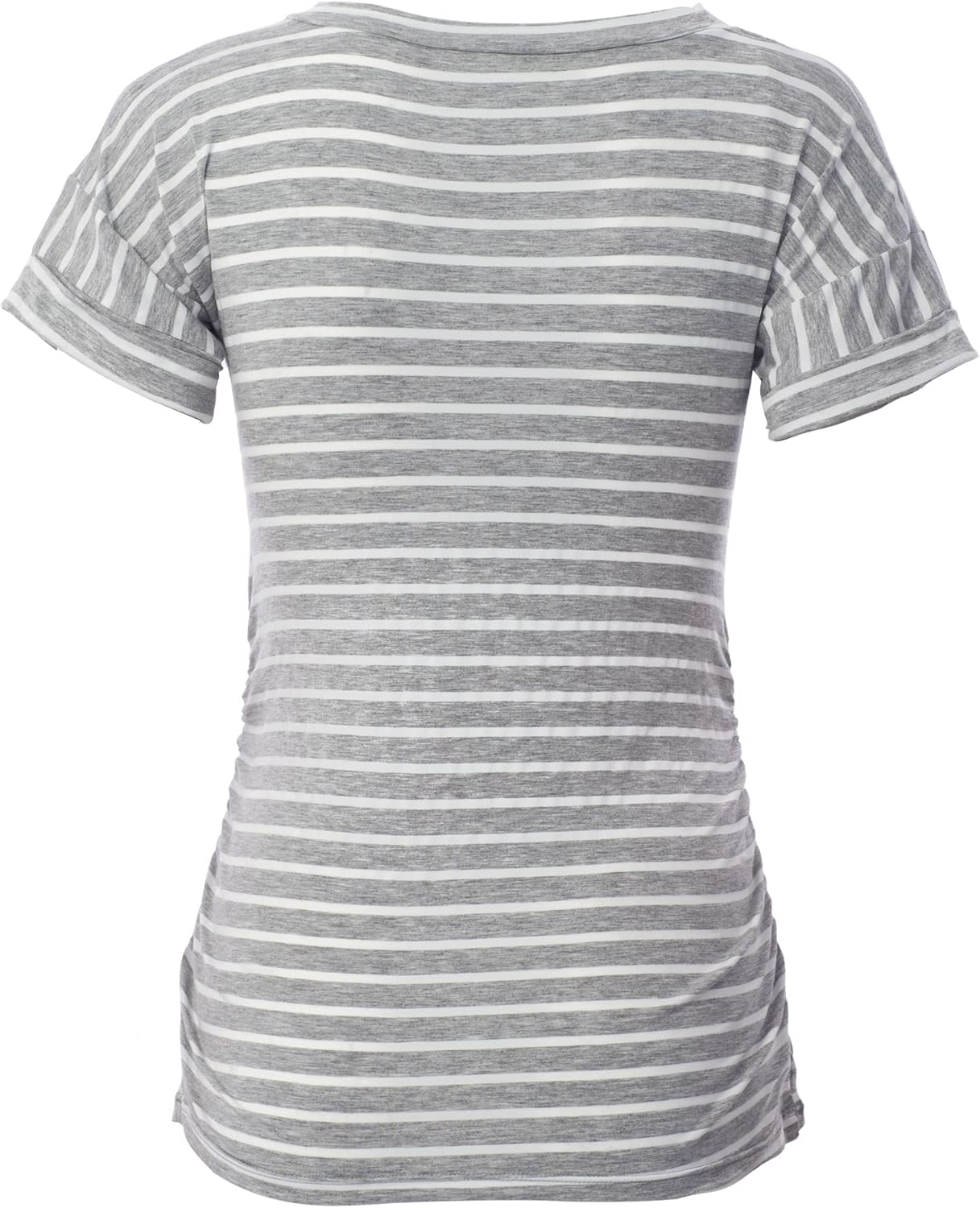 Rnxrbb Long Enough Maternity Shirts Short Sleeve Summer Pregnancy Tops& Tees Clothes V Neck Casual Outfits for Women 3 Pack - Image 5