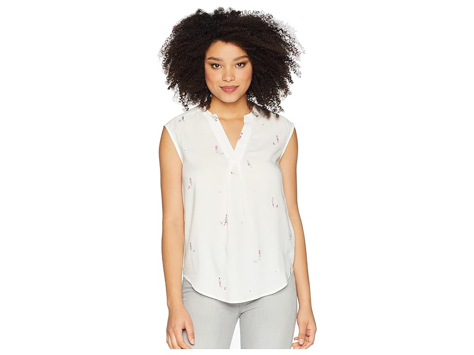 

Joules Jae Woven Sleeveless Pop Over Top (Cream Dog Walkers) Women's Sleeveless