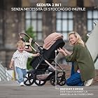 Foto di Kinderkraft MOOV 2 AIR Passeggino Trio 3 in 1, navicella e passeggino 2 in 1, seggiolino auto i-Size, travel system, ruote gonfiabili ammortizzate, da nascita a 22 kg, Nero