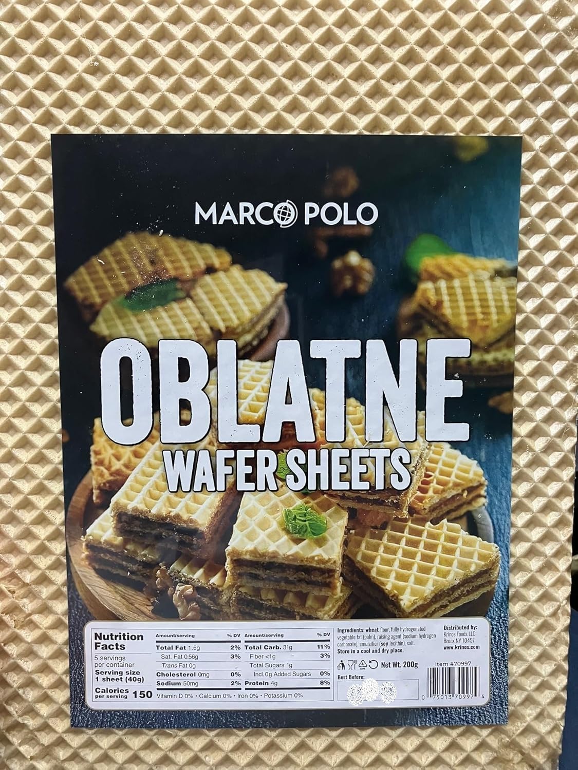 MP OBLATNE Wafers for tort cakes, 200g, 5 sheets PACK of 5
