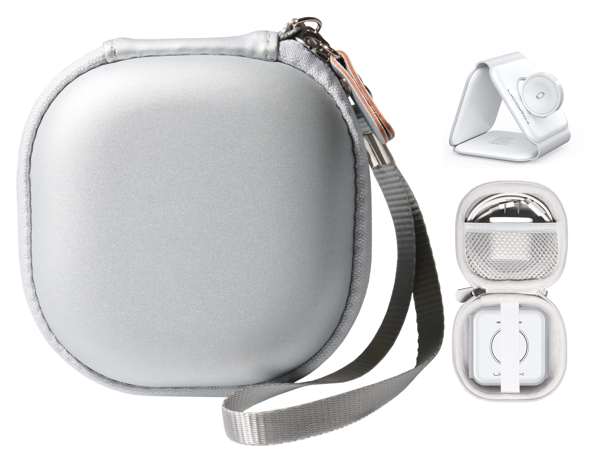 Alltravel Wireless Travel Charger Case for 3 in 1 Charging Station Compatible with UCOMX Nano Hicober, Iseyyox, IMPUVERS, RTOPS, Ankilo (White)